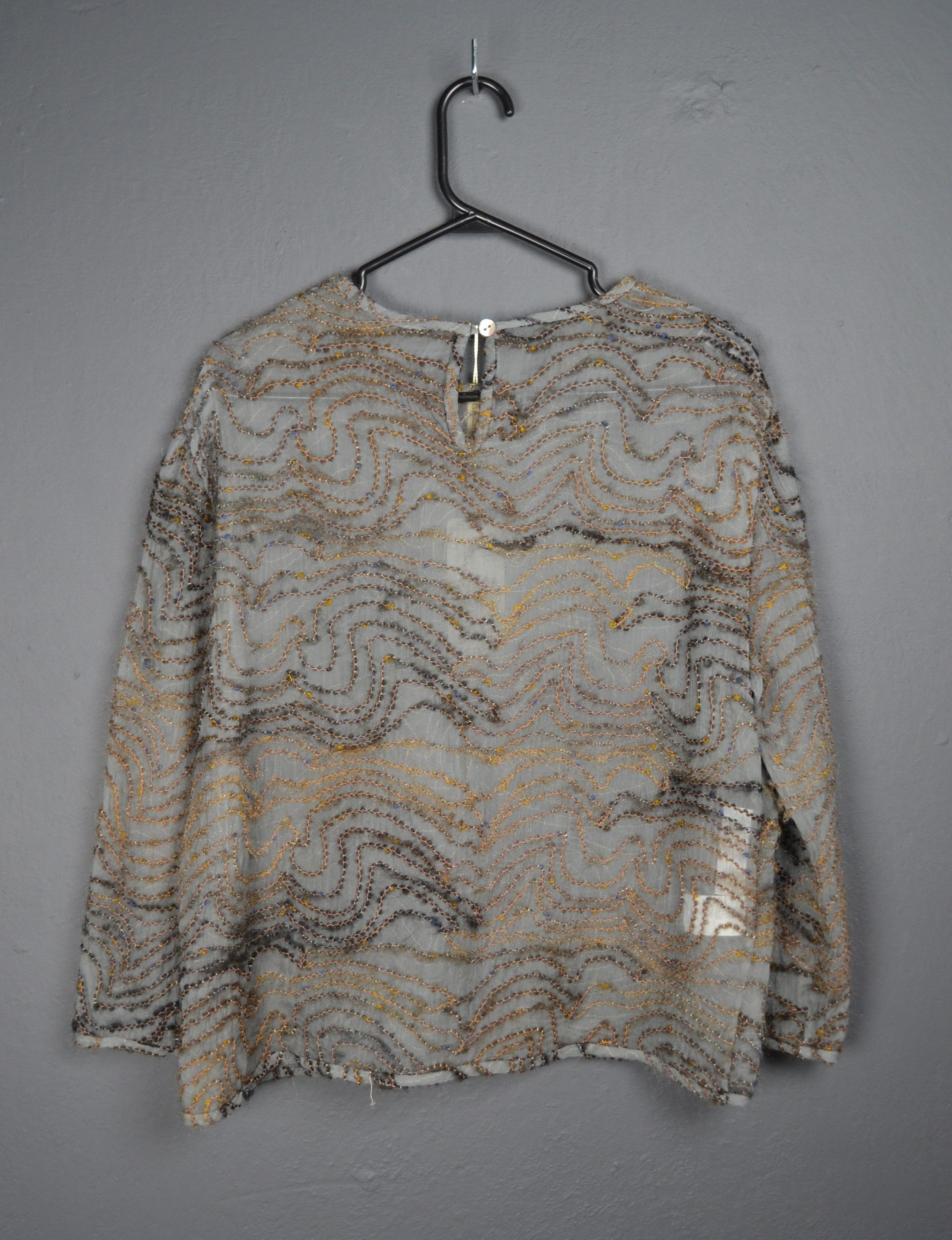 Alberta Ferretti Alberta Ferretti Vintage NWT Silk Wool Top Sweater 46 IT Size L / US 10 / IT 46 - 1 Thumbnail