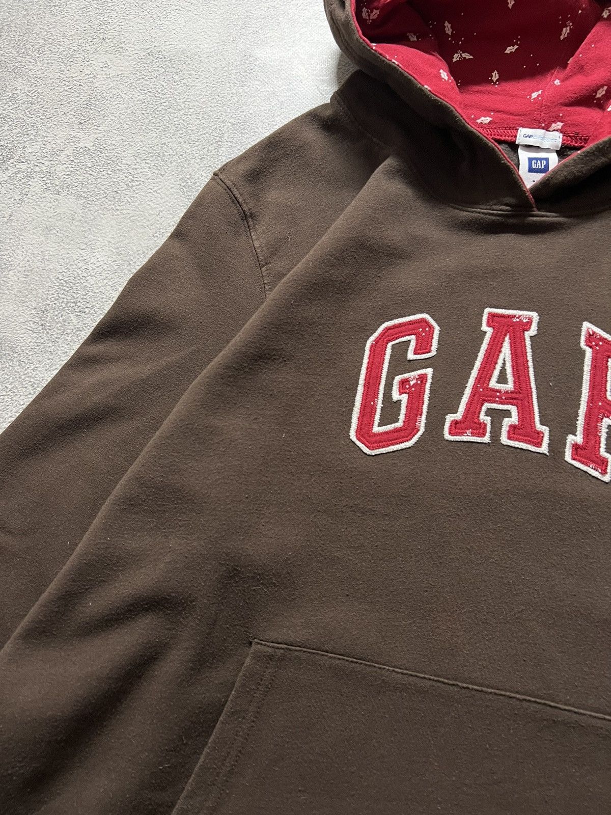 Gap × Vintage Vintage Y2k Gap Brown 🤎 Hoodie Hype 90’s Size XL / US 12-14 / IT 48-50 - 5 Thumbnail