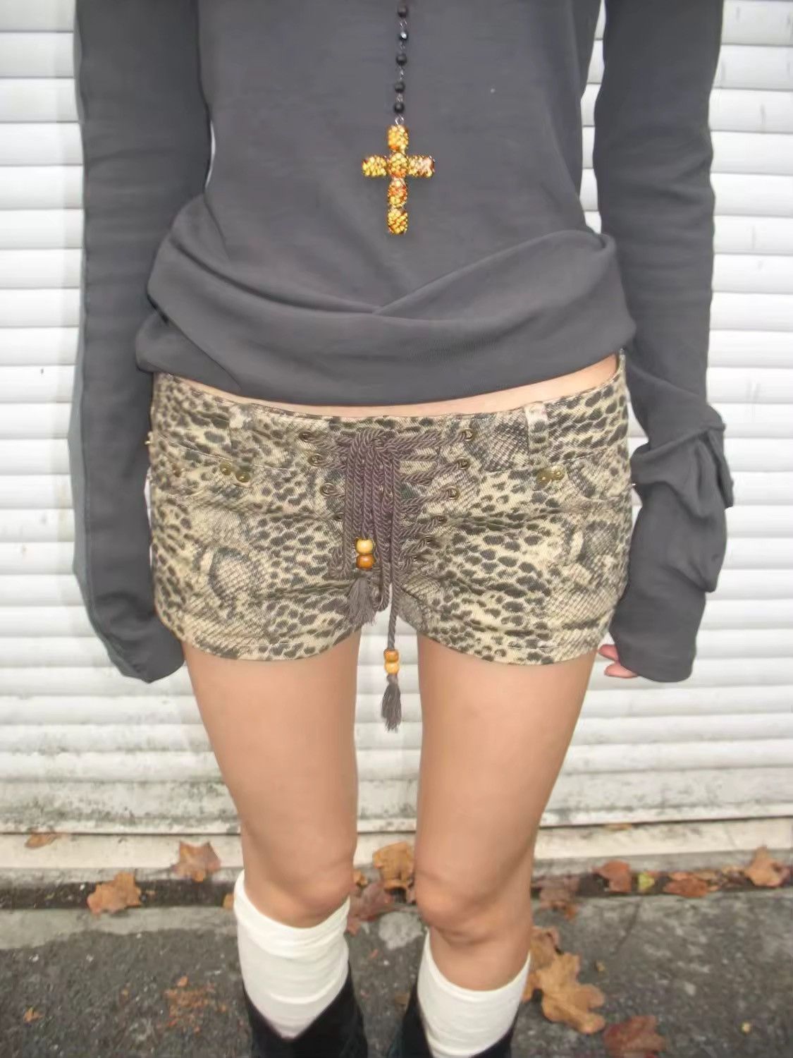 Other Punk Grunge Leopard Print Retro 00’s Y2k Style Shorts Size 28" / US 6 / IT 42 - 1 Thumbnail