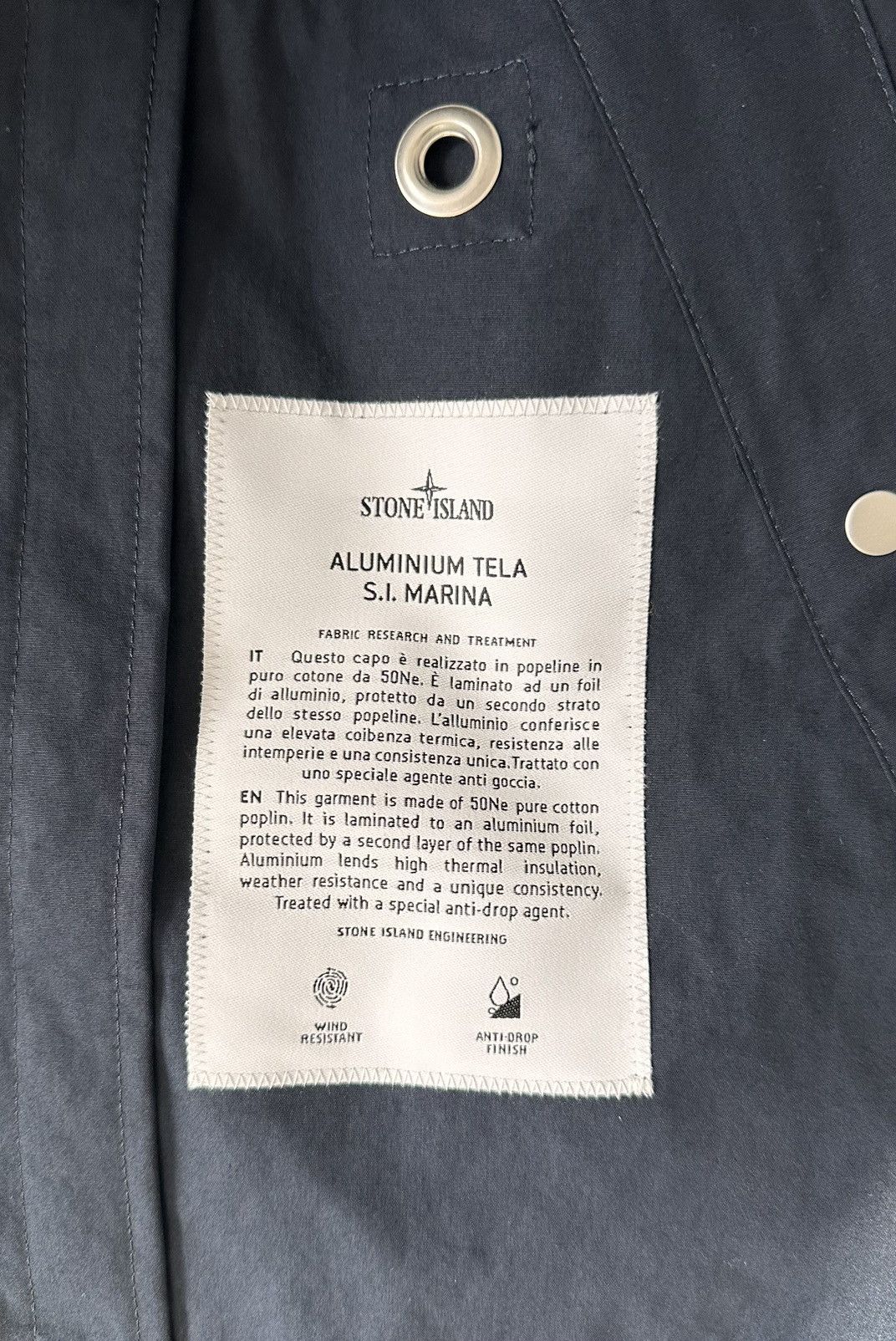 Stone Island Stone Island Aluminum Tela Marina Short Parka Size US M / EU 48-50 / 2 - 8 Thumbnail