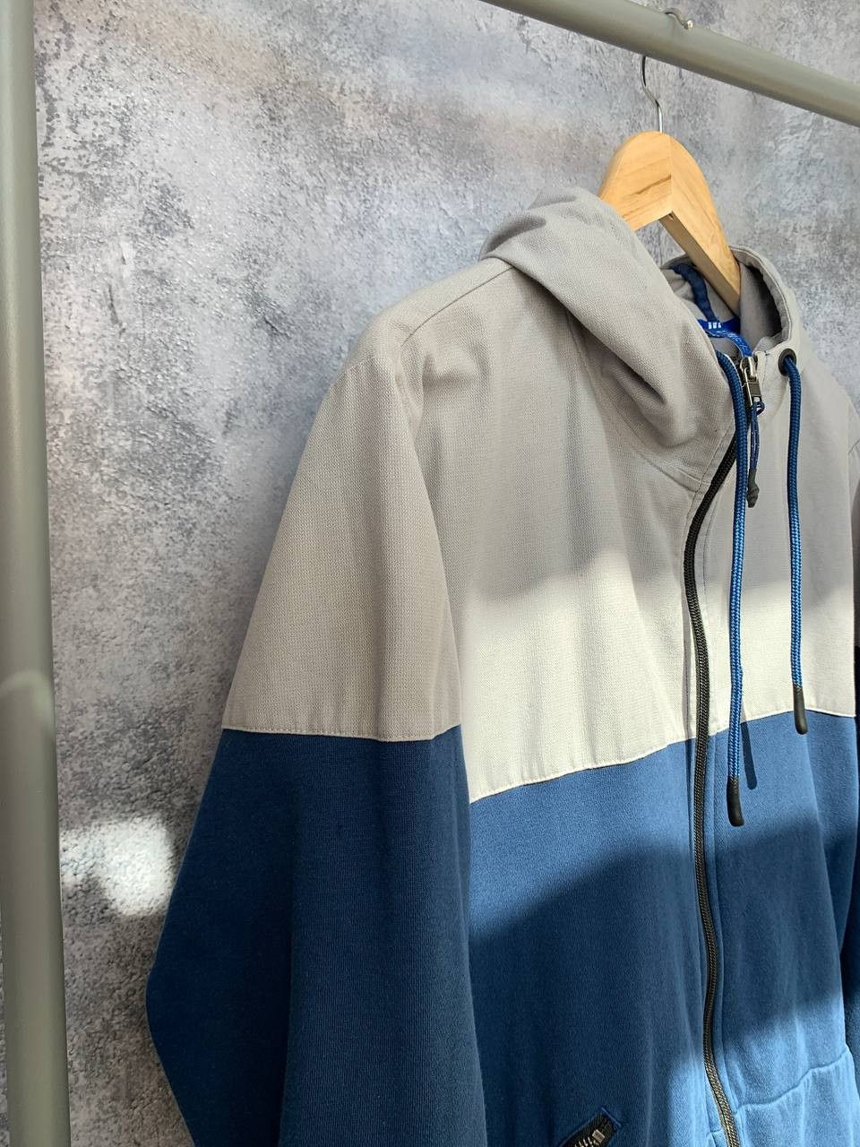 Adidas ADIDAS 2015 Jacket Hooded Blue Grey Full Zip Mens Large Size US L / EU 52-54 / 3 - 4 Thumbnail