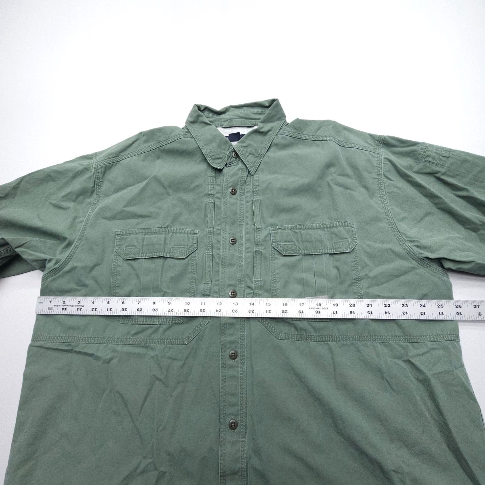 Vintage 5.11 Tactical Short Sleeve Shirt Mens XL Green Canvas Workwear Button-Up Size US XL / EU 56 / 4 - 6 Thumbnail