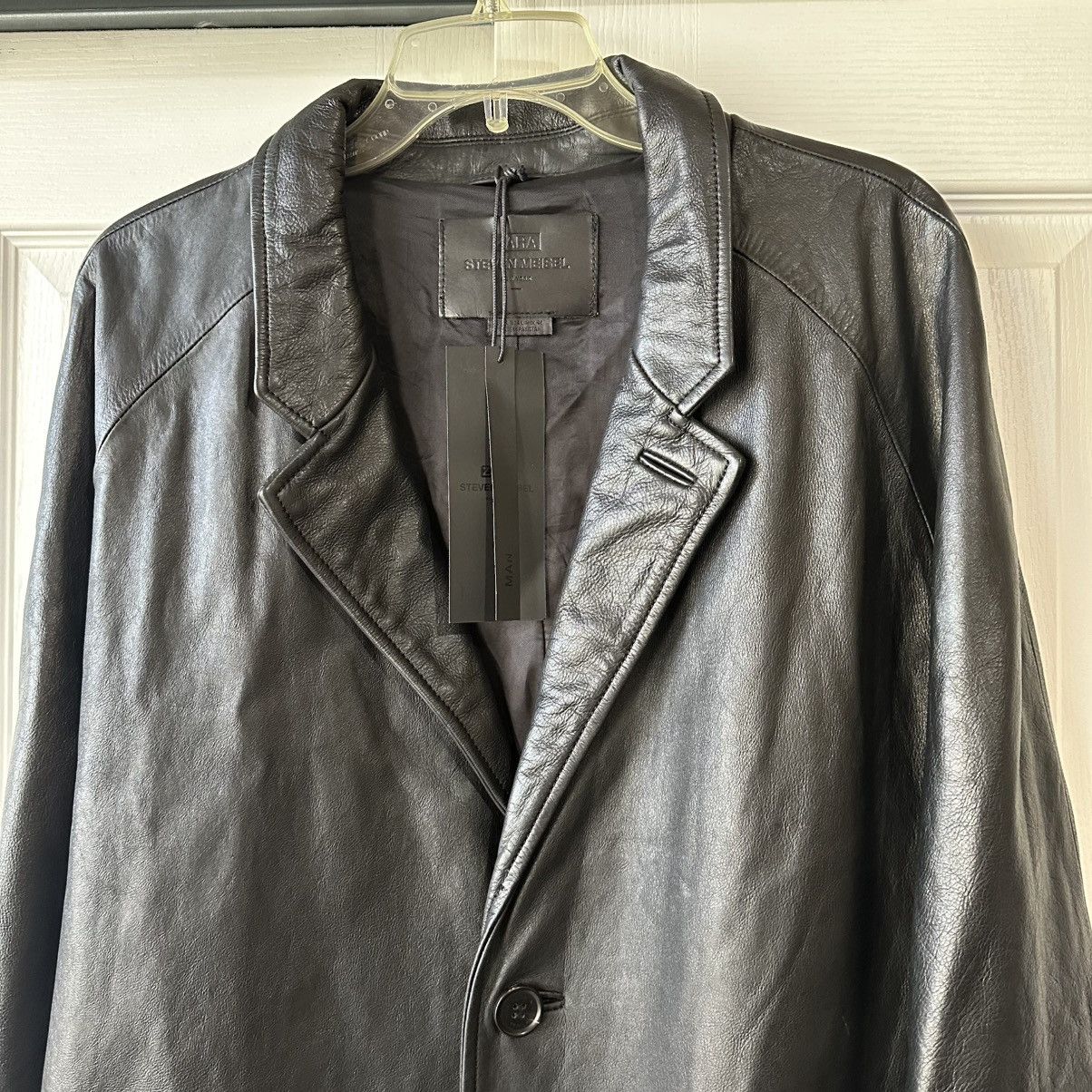Zara New $439 Zara Steven Meisel Leather Black Trench Coat Large Size US L / EU 52-54 / 3 - 10 Thumbnail