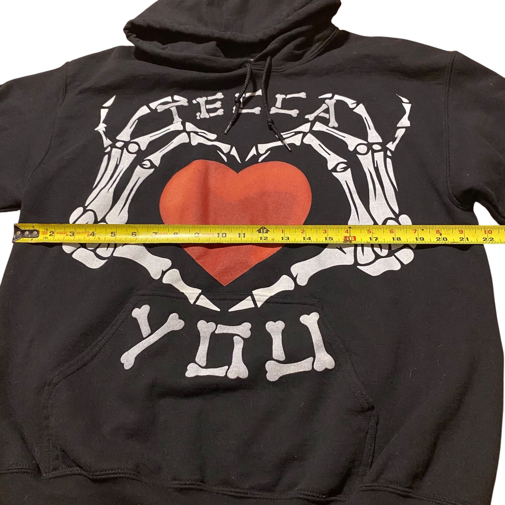 Other Tecca Tour Hoodie Black Skeleton Hands Heart Design Cotton/P Size US L / EU 52-54 / 3 - 6 Thumbnail