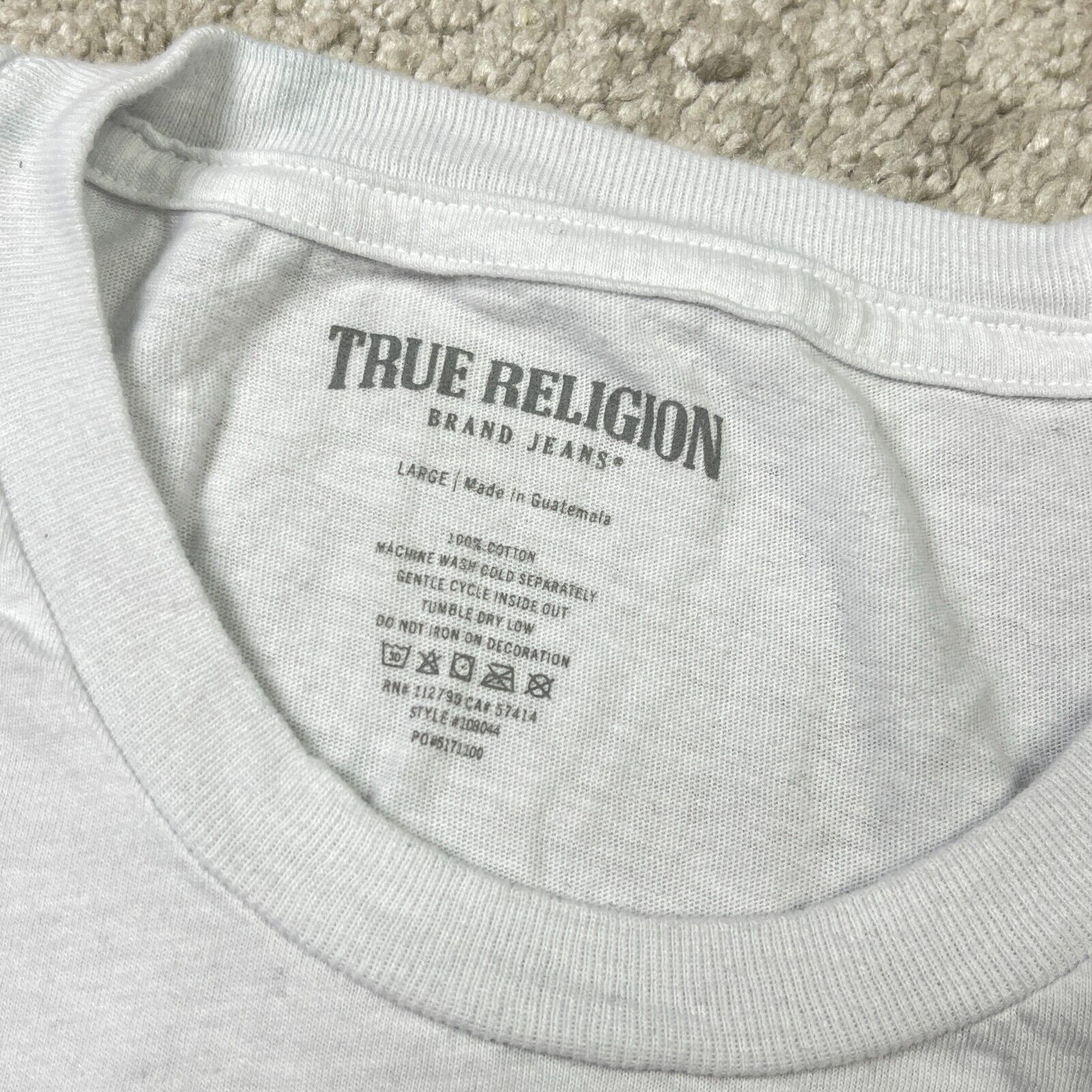 True Religion true religion metallic silver logo white tee t shirt Large L Size US L / EU 52-54 / 3 - 3 Thumbnail