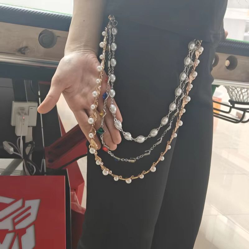 Jewelry Petal Multicolored Pearl Waist Pants Chain Fashionable Size ONE SIZE - 9 Thumbnail