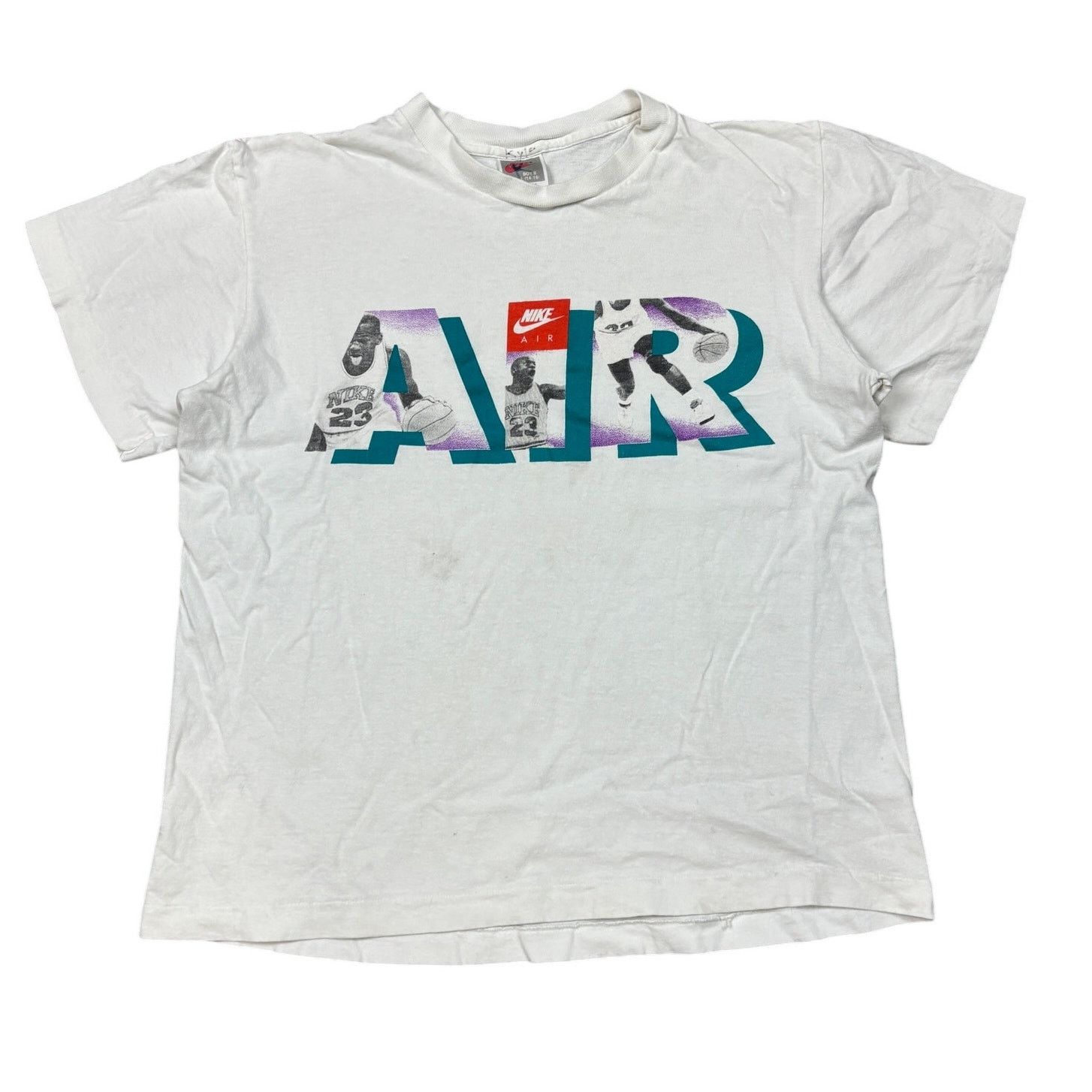 Nike Vintage 90s Nike Air Jordan T Shirt Men's Medium Boxy Size US M / EU 48-50 / 2 - 1 Thumbnail