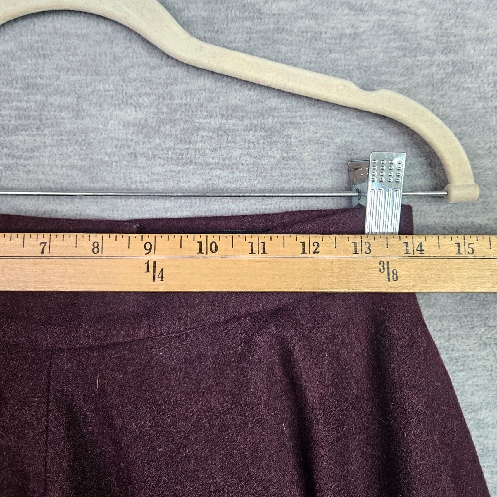 Cos COS Skirt Women’s Burgundy Red Wool Polyester Blend Knee Length A-Line Button Closure 8 Mens? Size 30" / US 8 / IT 44 - 7 Thumbnail