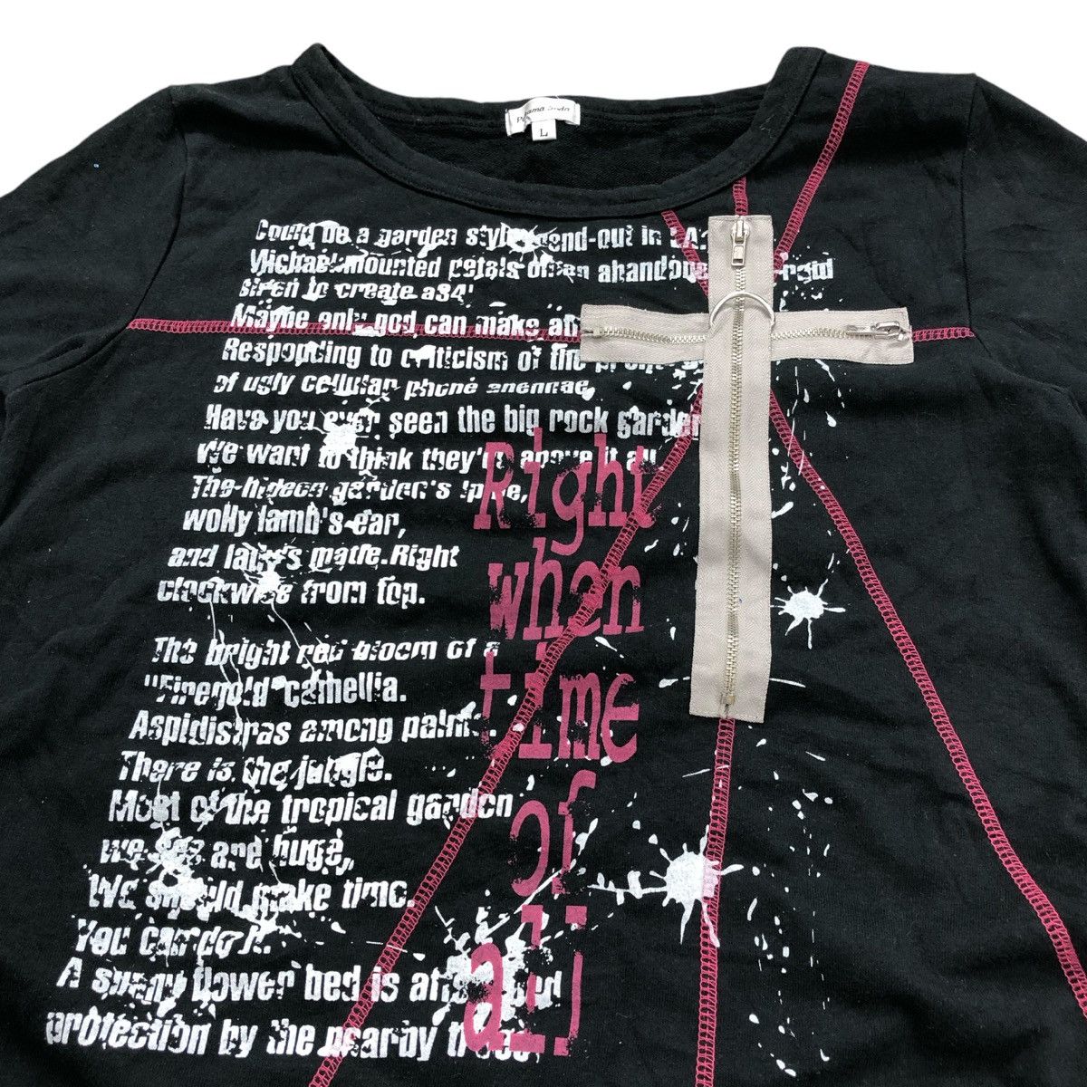 Seditionaries 2000s Panama Soda Poem Cross Gothic Grunge Lgb Style Tee Size US S / EU 44-46 / 1 - 2 Thumbnail