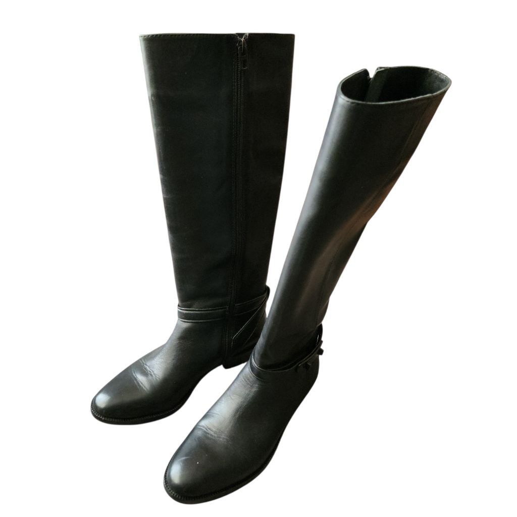 Coach Coach Womens Black Leather Heeled Boots Size 6 Size US 6 / IT 36 - 2 Thumbnail