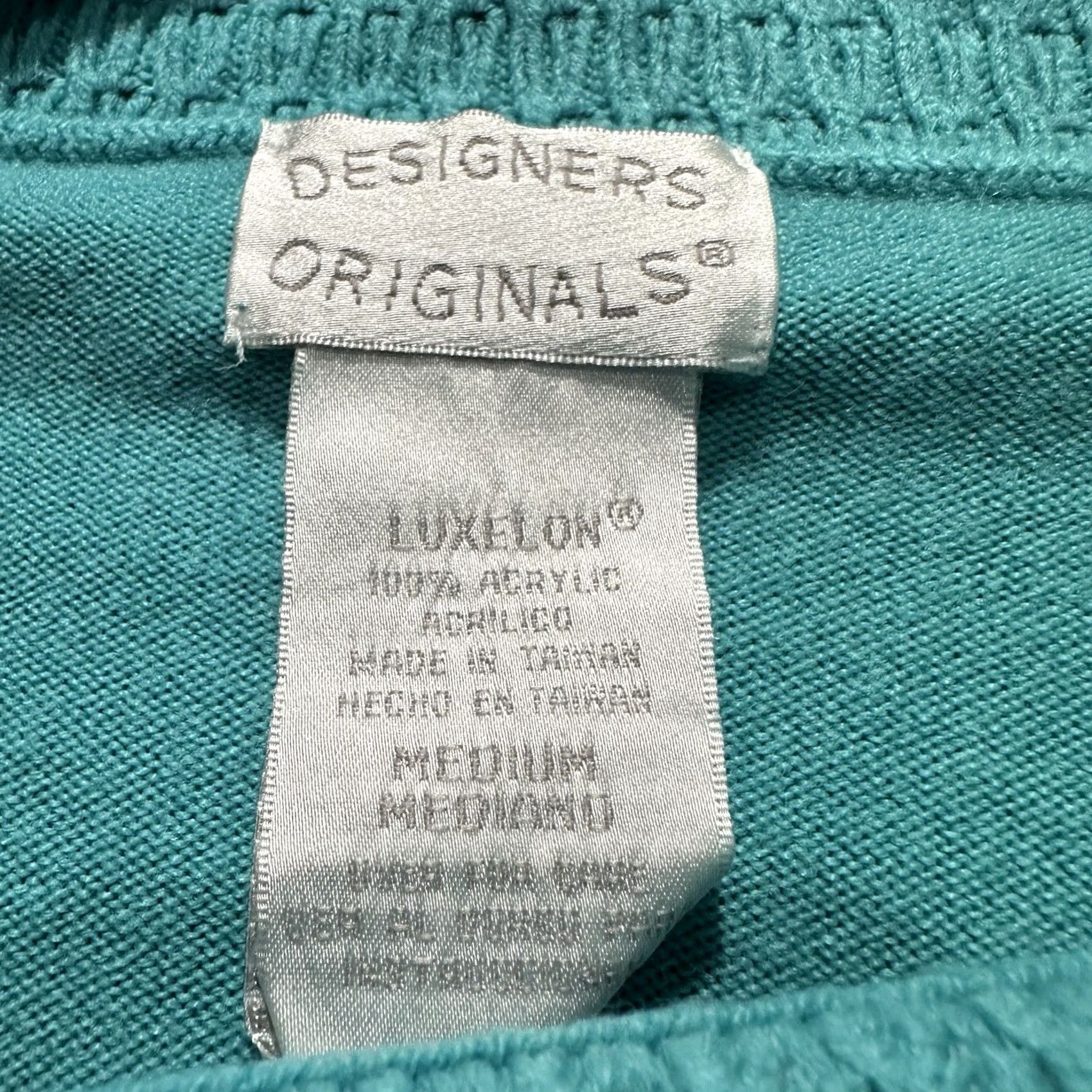 Vintage Desingers Original Sweater Womens Medium Blue Off the Shoulder Cowl Neck Luxelon Size M / US 6-8 / IT 42-44 - 6 Thumbnail