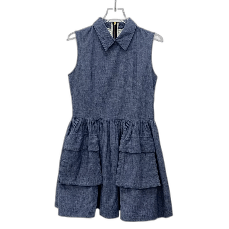 Prada MiuMiu Blue Cotton Sleeveless Denim Dress | Grailed