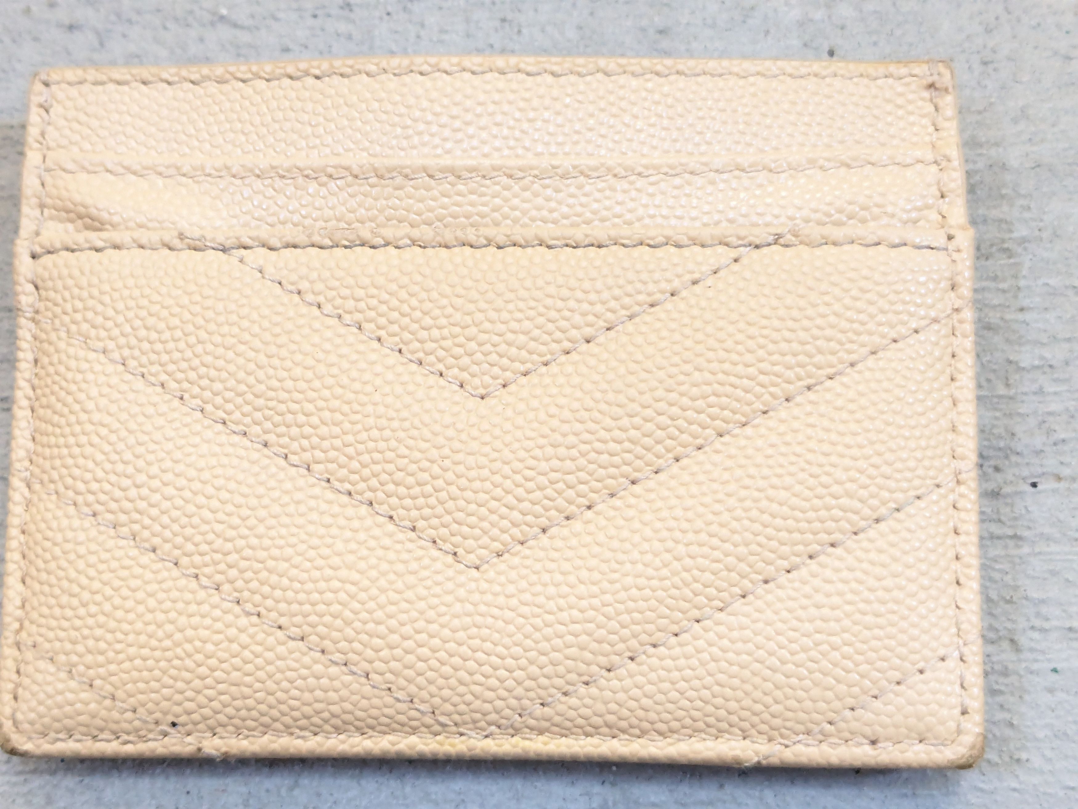 Saint Laurent Paris Saint Laurent Paris Wallet Cardholder Beige Leather SLP YSL Size ONE SIZE - 7 Thumbnail