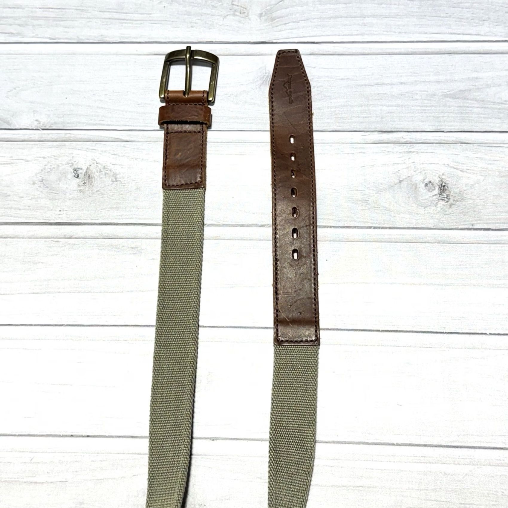 Eddie Bauer Eddie Bauer Belt Mens 36 Green Braided/Woven Belt Adjustable Buckle USA NWT BM3005EKL Size 36 - 2 Thumbnail