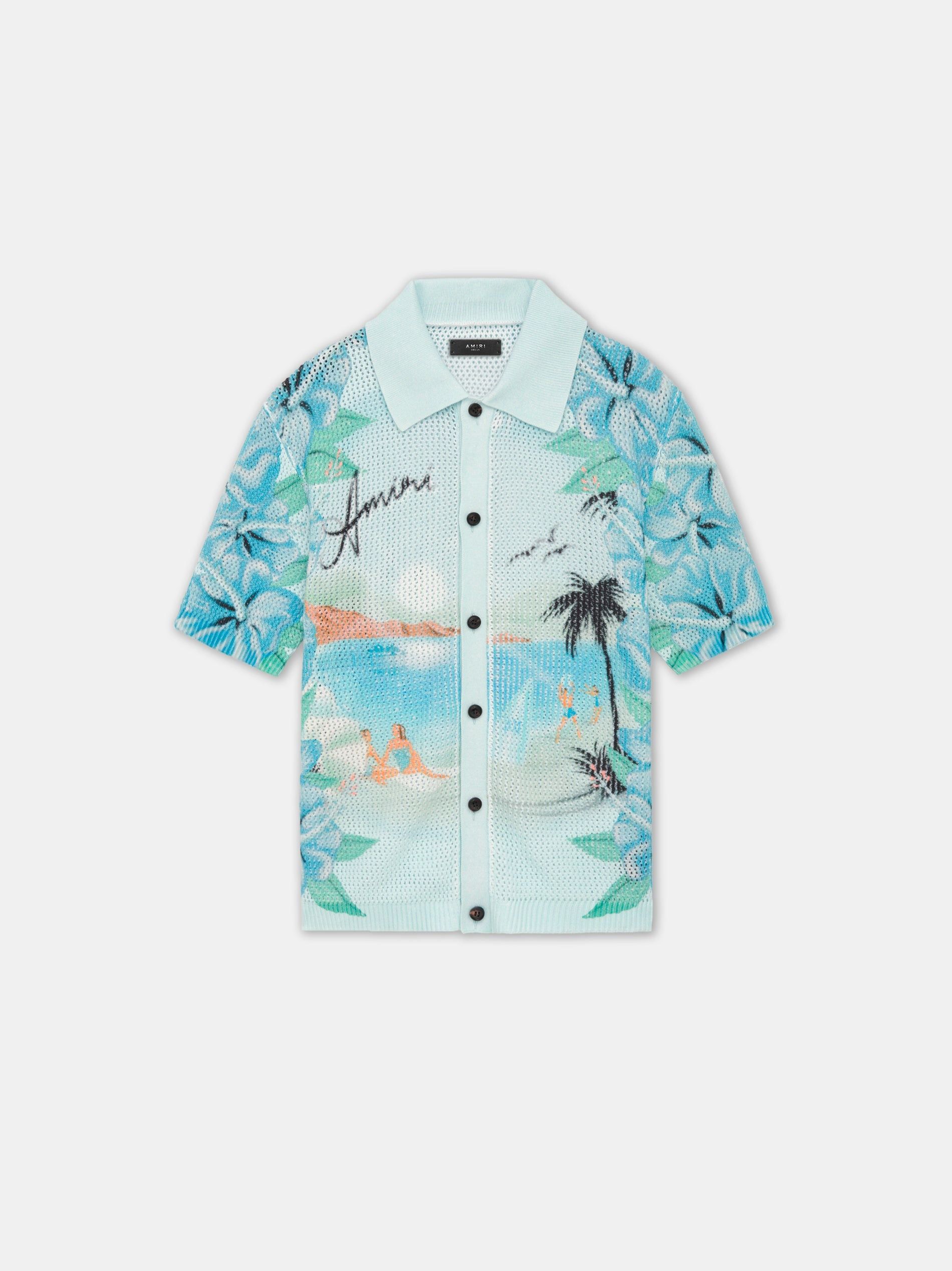 Amiri o1s1wg110725 Paradise Crochet Shirt in Multicolor Size US M / EU 48-50 / 2 - 1 Thumbnail