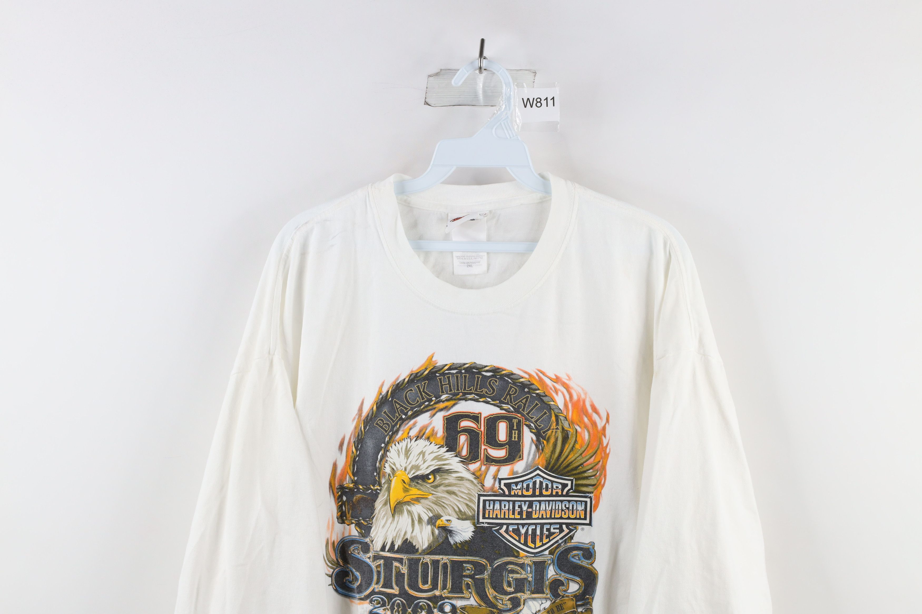 Harley Davidson Vintage Harley Davidson Fire Flames Long Sleeve T-Shirt USA Size US XXL / EU 58 / 5 - 2 Thumbnail