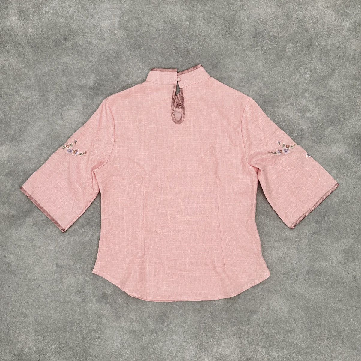 Vintage Pink butterfly CNY cheongsam top Size S / US 4 / IT 40 - 2 Thumbnail