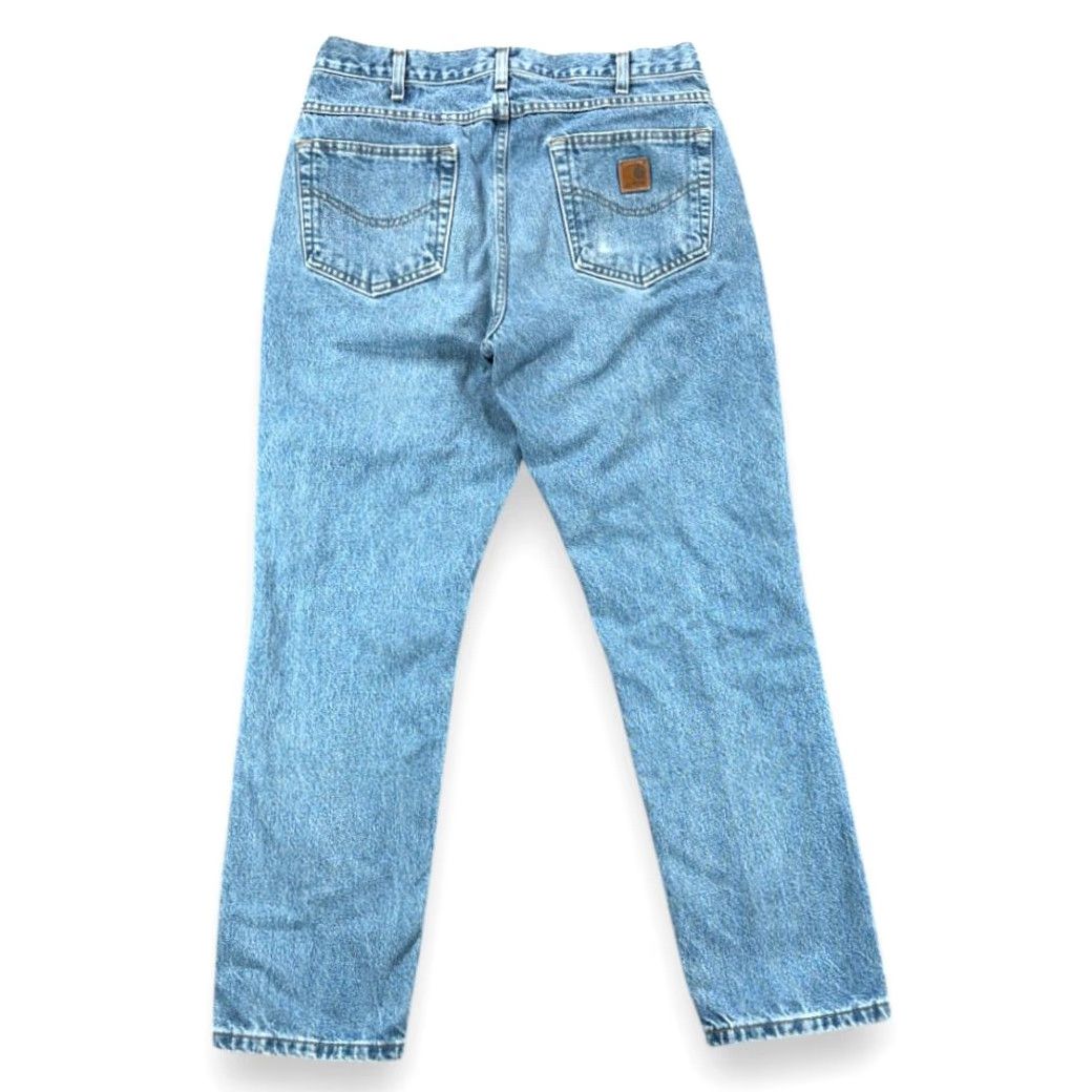Carhartt Carhartt Jeans Mens 32x30 Blue Stonewash Relaxed Denim 5-Pocket Logo USA Straight Fall, Spring, Summer, Winter Mens Size US 32 / EU 48 - 2 Thumbnail