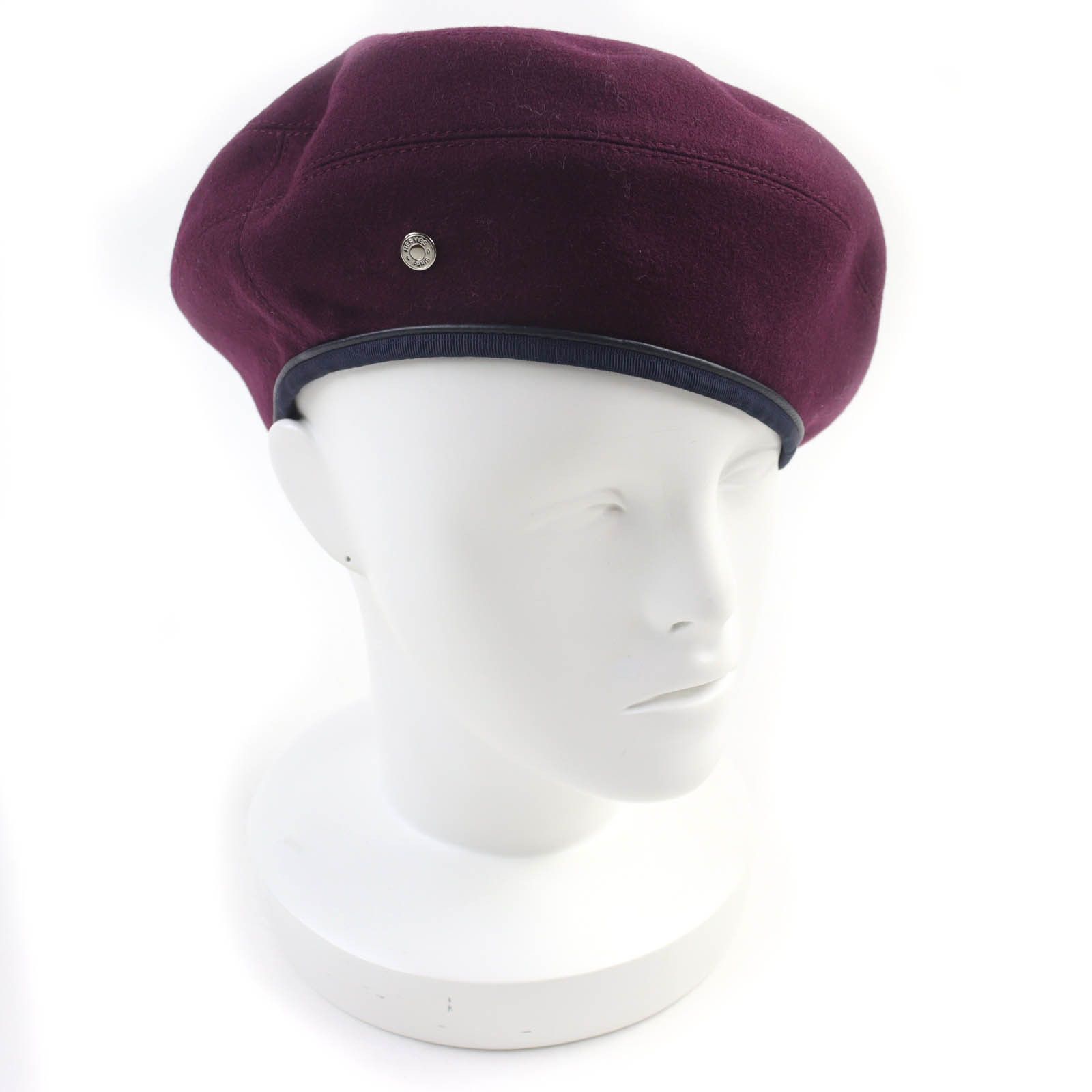 Hermes Hermes Hermes Santreno Leather Cashmere Beret Leather Hats DUTY FREE for USA Size ONE SIZE - 1 Thumbnail