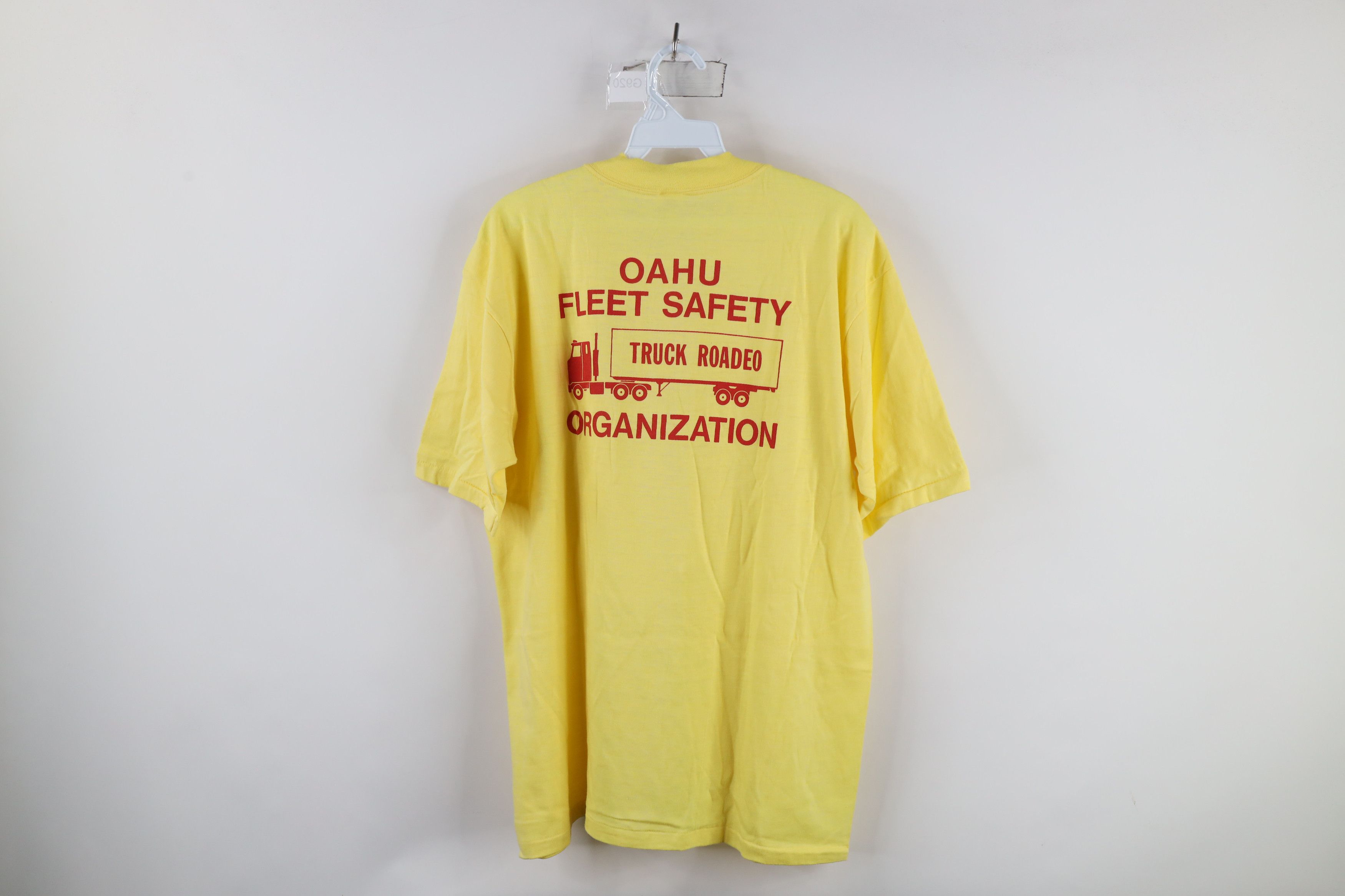 Vintage Vintage 70s Safety Truck Roadeo Trucking T-Shirt Yellow USA Size US XL / EU 56 / 4 - 7 Thumbnail