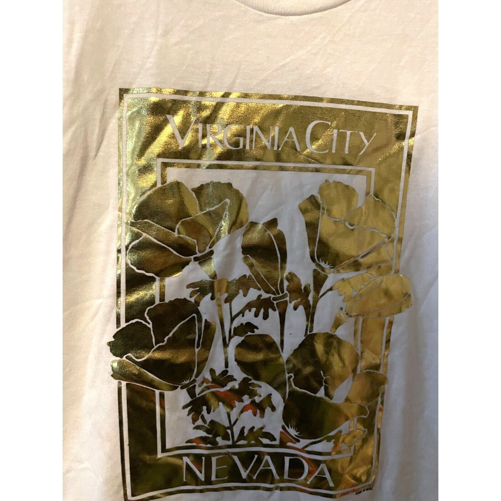 Jerzees Vintage Virginia City Nevada Shirt Reflective White M Tee Size US M / EU 48-50 / 2 - 2 Thumbnail