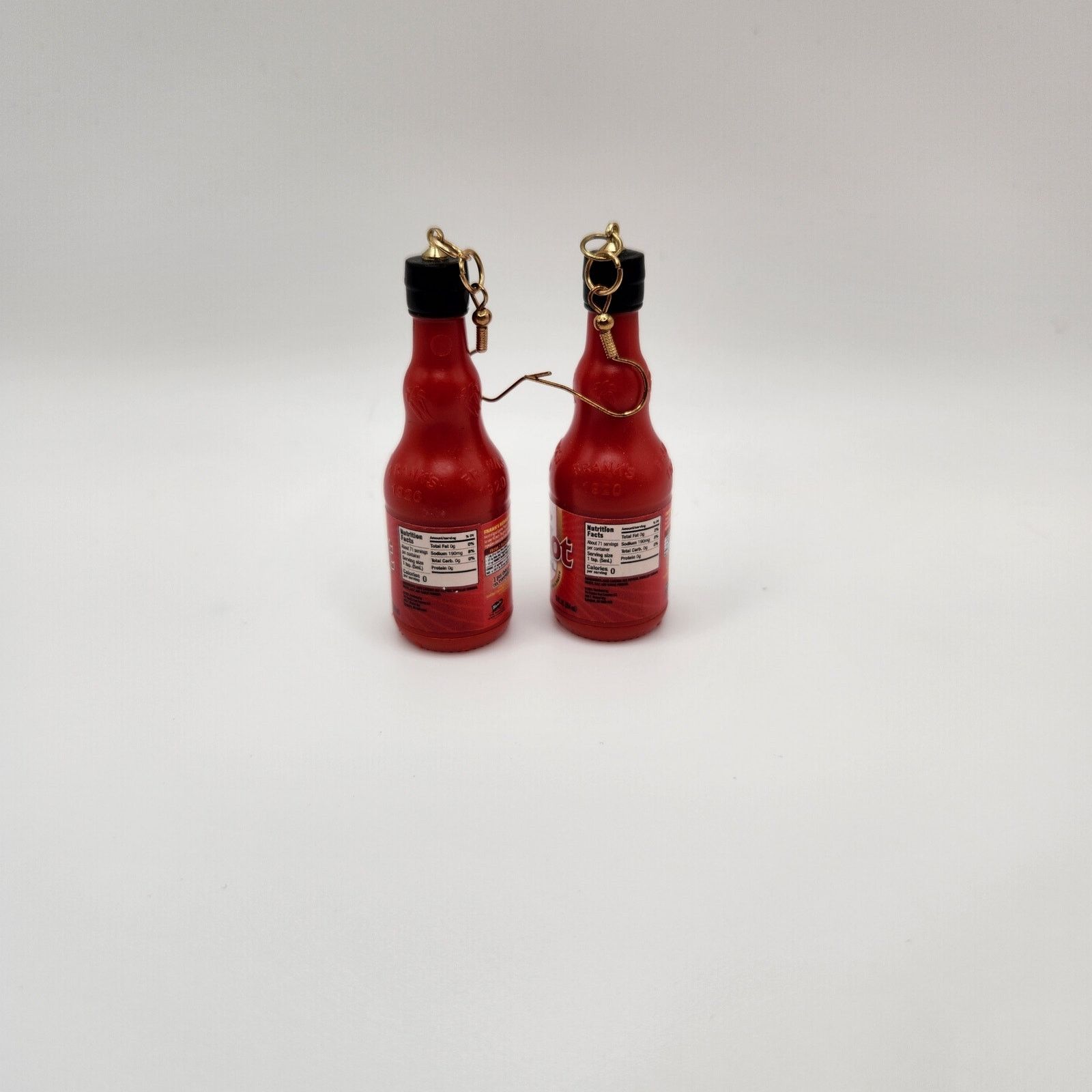 Other Franks RedHot Hot Sauce Bottle Earrings Red Hook Dangle 3.5" Size ONE SIZE - 4 Thumbnail