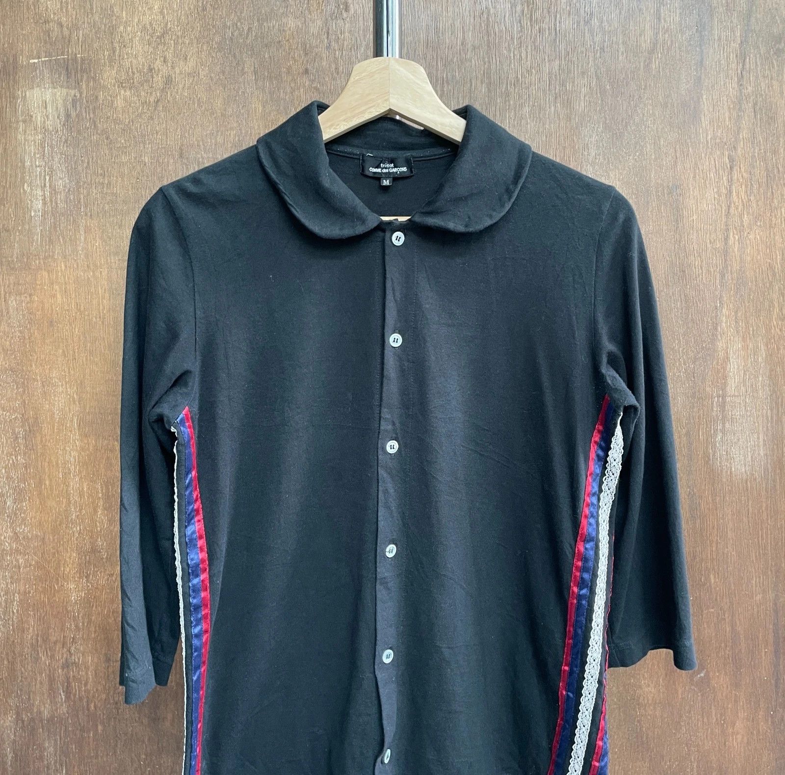 Comme des Garcons COMME des GARCONS Tricot Two Fabric Shirt 2015 Size US M / EU 48-50 / 2 - 2 Thumbnail