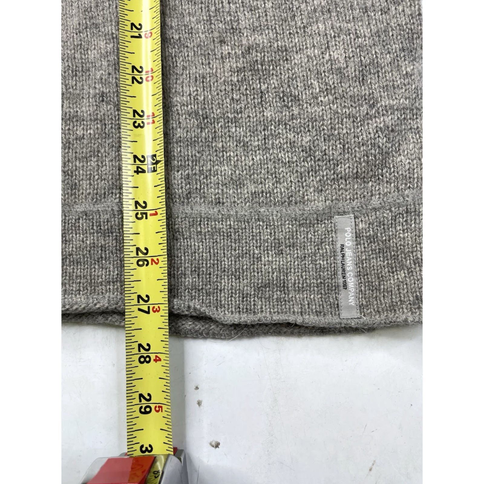 Polo Ralph Lauren VINTAGE Polo Ralph Lauren Wool V-Neck Sweater Mens XL Gray Knit Made in Japan Size US XL / EU 56 / 4 - 5 Thumbnail
