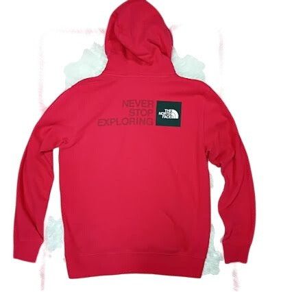 The North Face The North Face Mens Red Hoodie Sweatshirt Small "Never Stop Size US S / EU 44-46 / 1 - 1 Thumbnail