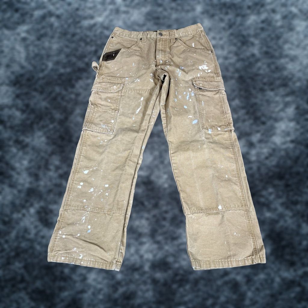 Wrangler VINTAGE Wrangler Riggs Workwear Pants Mens 32x30 Carpenter Cargo Straight Belt Loops Beige Brown 3W060BR Mens Size US 32 / EU 48 - 1 Thumbnail