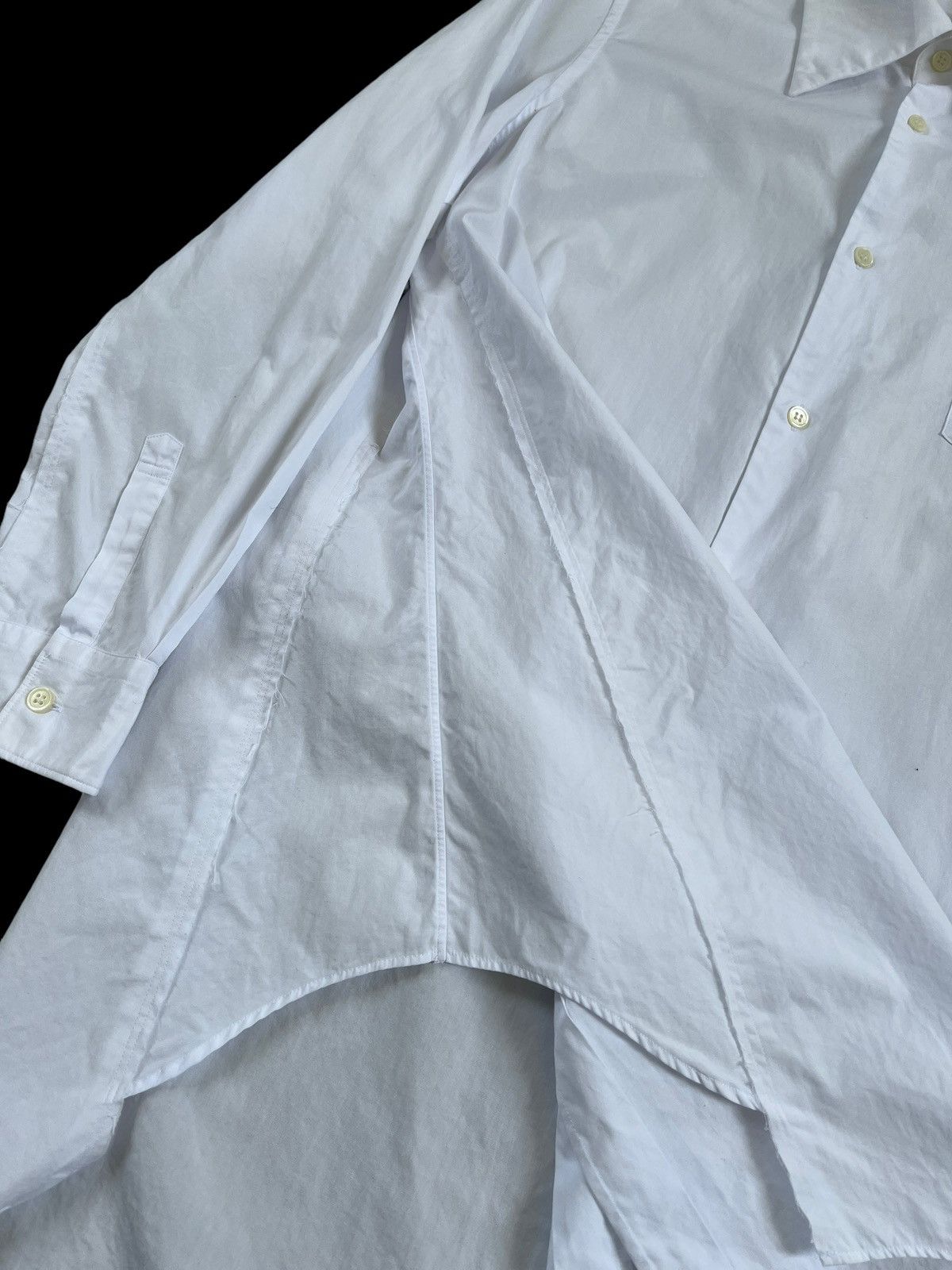 Comme des Garcons 2017 Comme des Garçons Shaped Cut-Off Button Up Shirt Size US L / EU 52-54 / 3 - 20 Thumbnail
