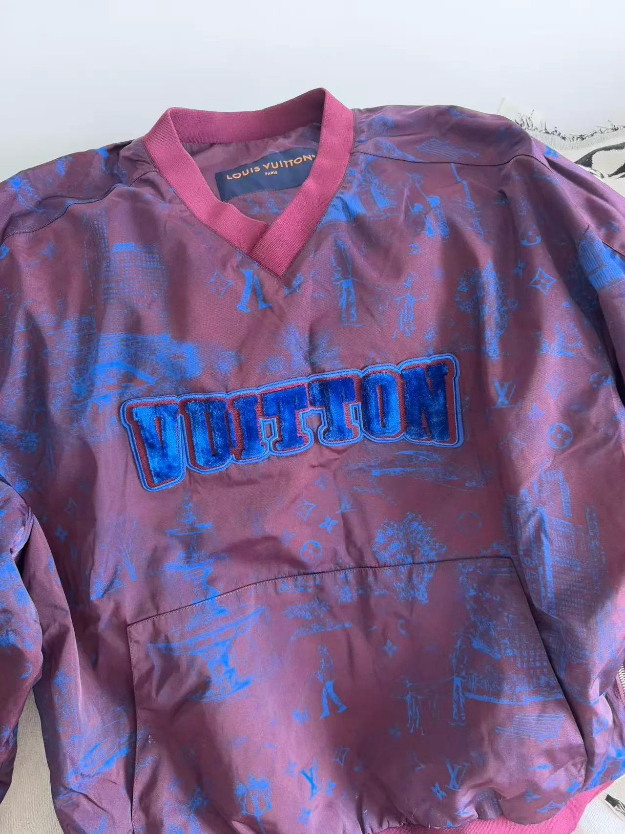 Louis Vuitton LV 25 Purple Double-Layer Baseball Sweatshirt NWT Size US M / EU 48-50 / 2 - 2 Thumbnail