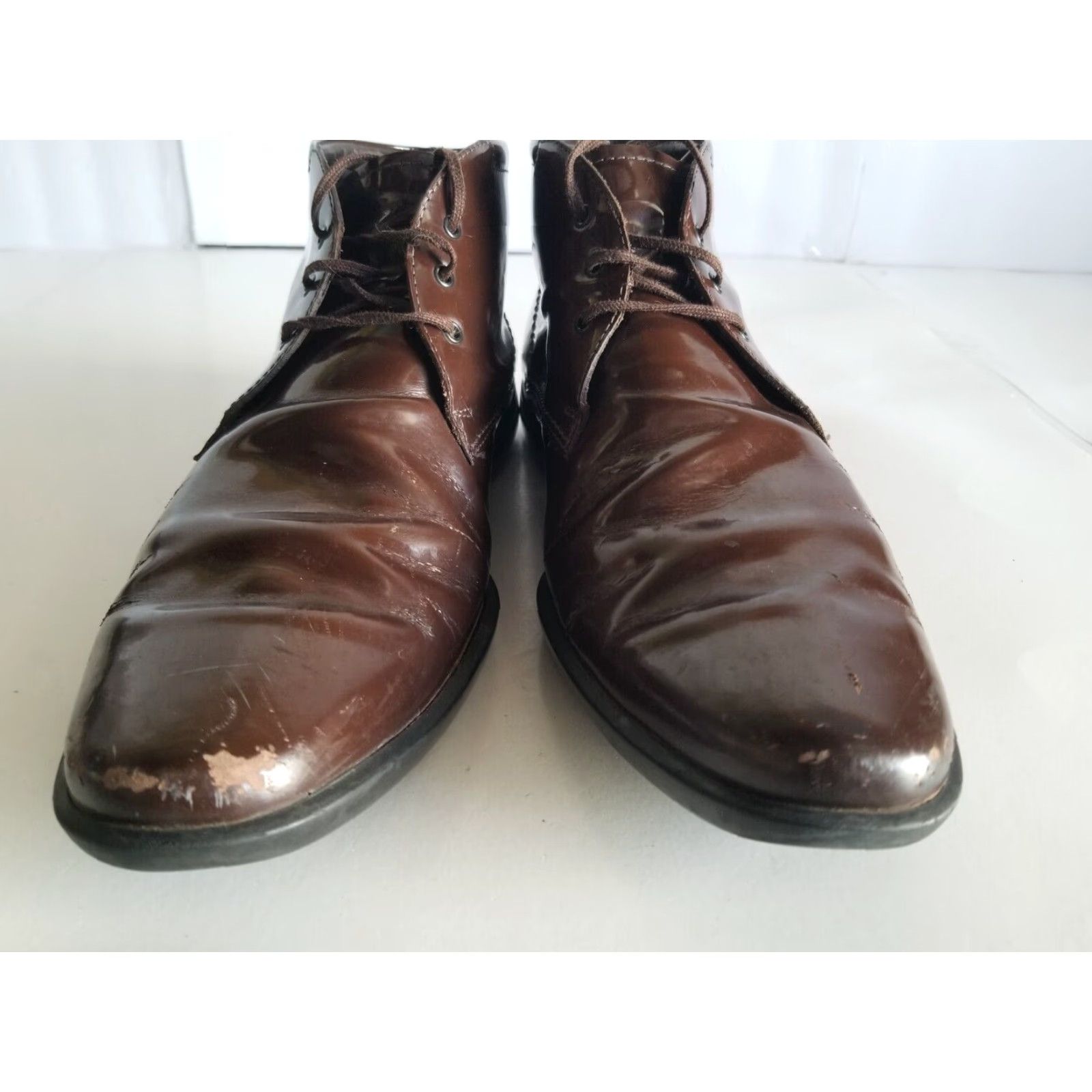 Vintage Tod’s Chukka Boots Mens 8.5 9 Brown Suede Ankle Lace Up Chelsea Mid Top Leather Lining Sheepskin Comfort Slips Resistant Size US M / EU 48-50 / 2 - 6 Thumbnail