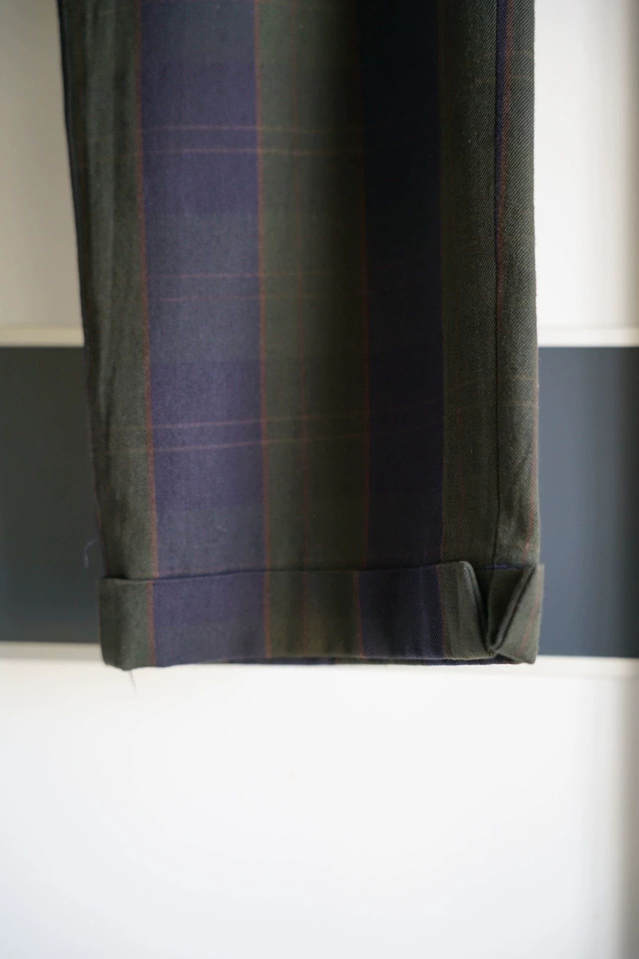 Yohji Yamamoto Yohji Yamamoto 12AW Plaid Fold-Cuff Wool Pants Size US 34 / EU 50 - 4 Thumbnail