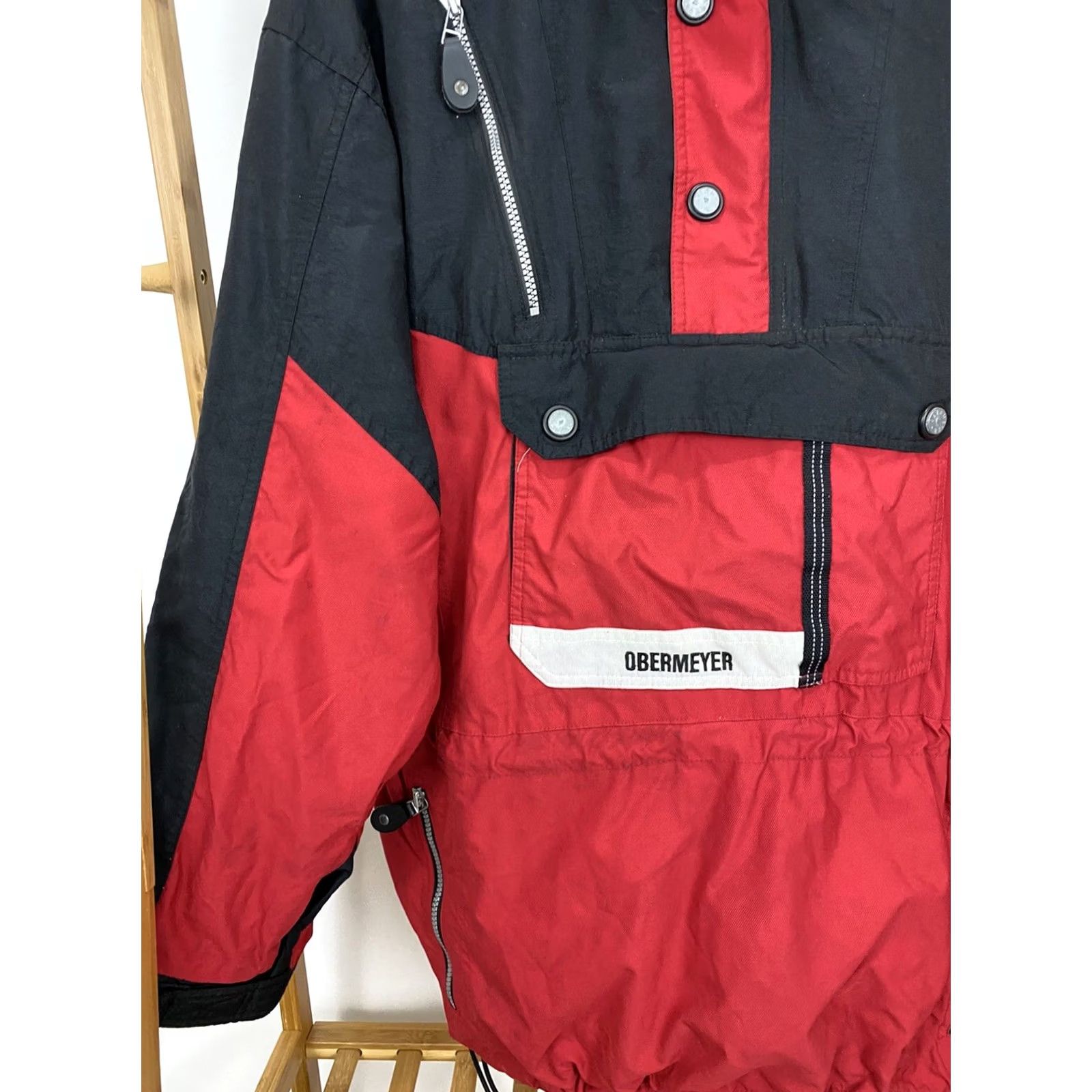 Obermeyer VTG Obermeyer Men's Ski Snowboard Red Black 1/2 Zip Pullover Parka Jacket Size L Size US L / EU 52-54 / 3 - 6 Thumbnail