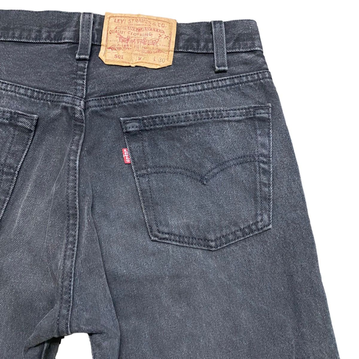 Levi's Vintage 80s Levis 501 Fade Black Jeans 29x30 Made in USA Size US 29 - 11 Thumbnail
