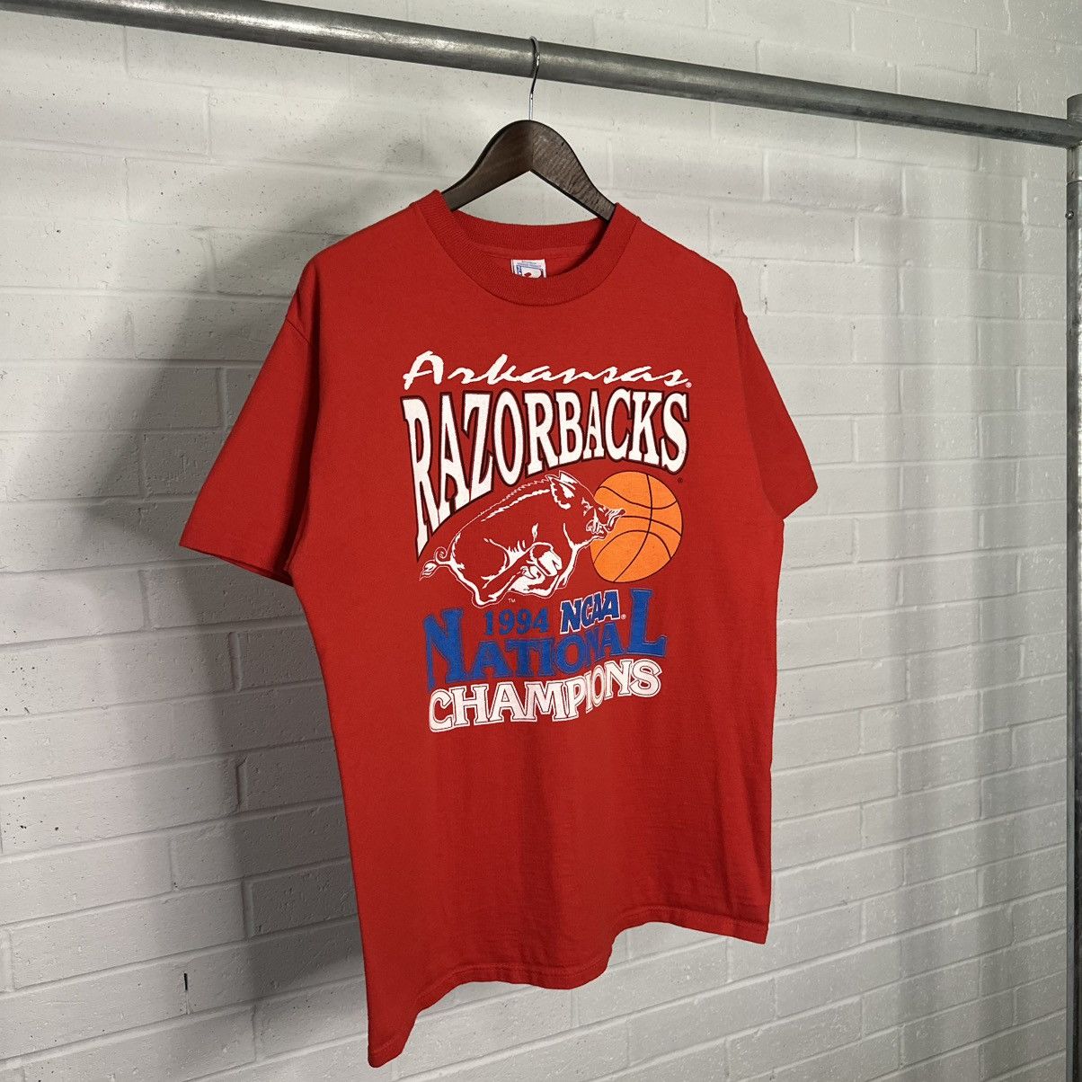 Vintage Arkansas Razorbacks 1994 Championship T-Shirt Size US L / EU 52-54 / 3 - 5 Thumbnail
