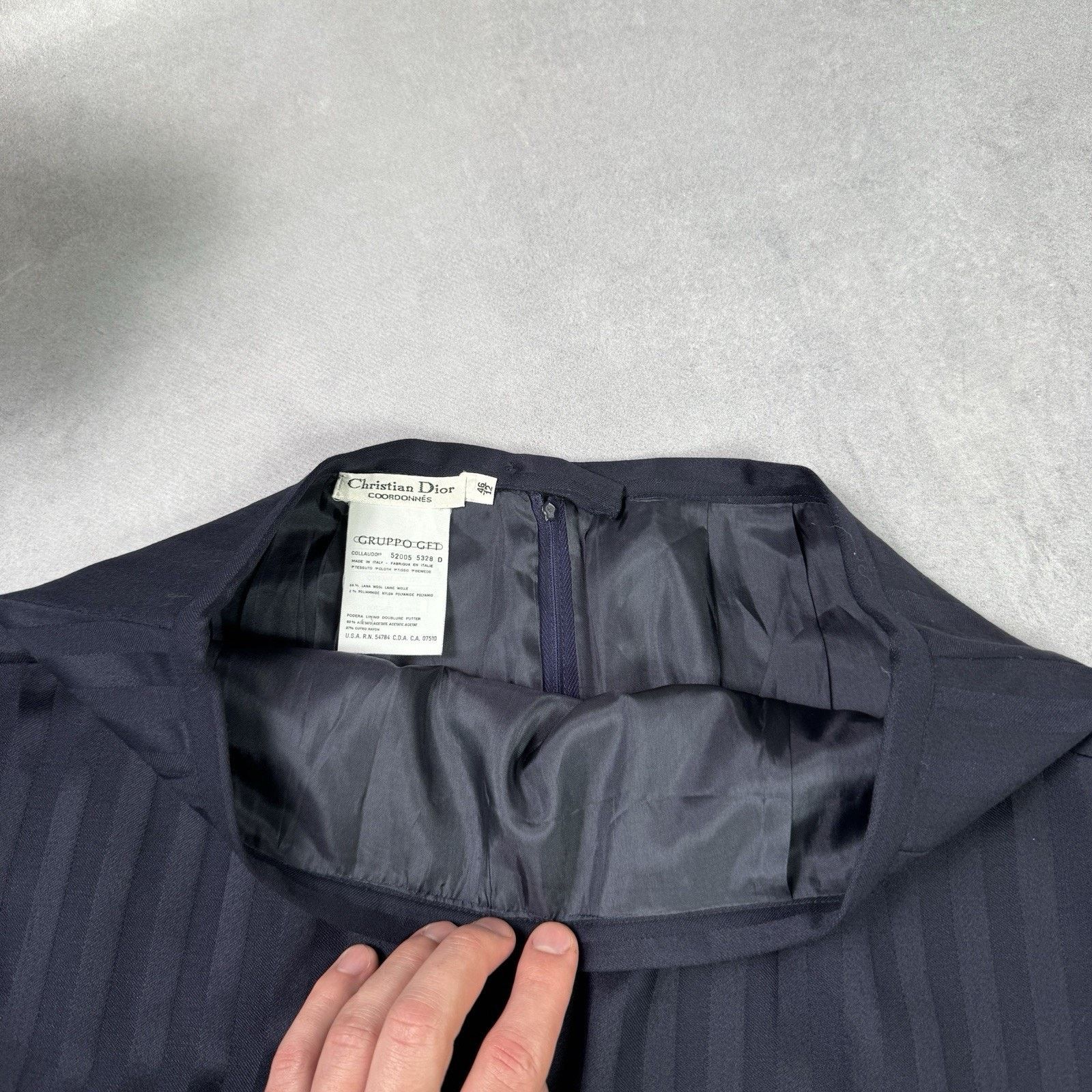 Dior Vintage Christian Dior Coordonnes Short Skirt Blue 46/12 Size 32" / US 10 / IT 46 - 10 Thumbnail