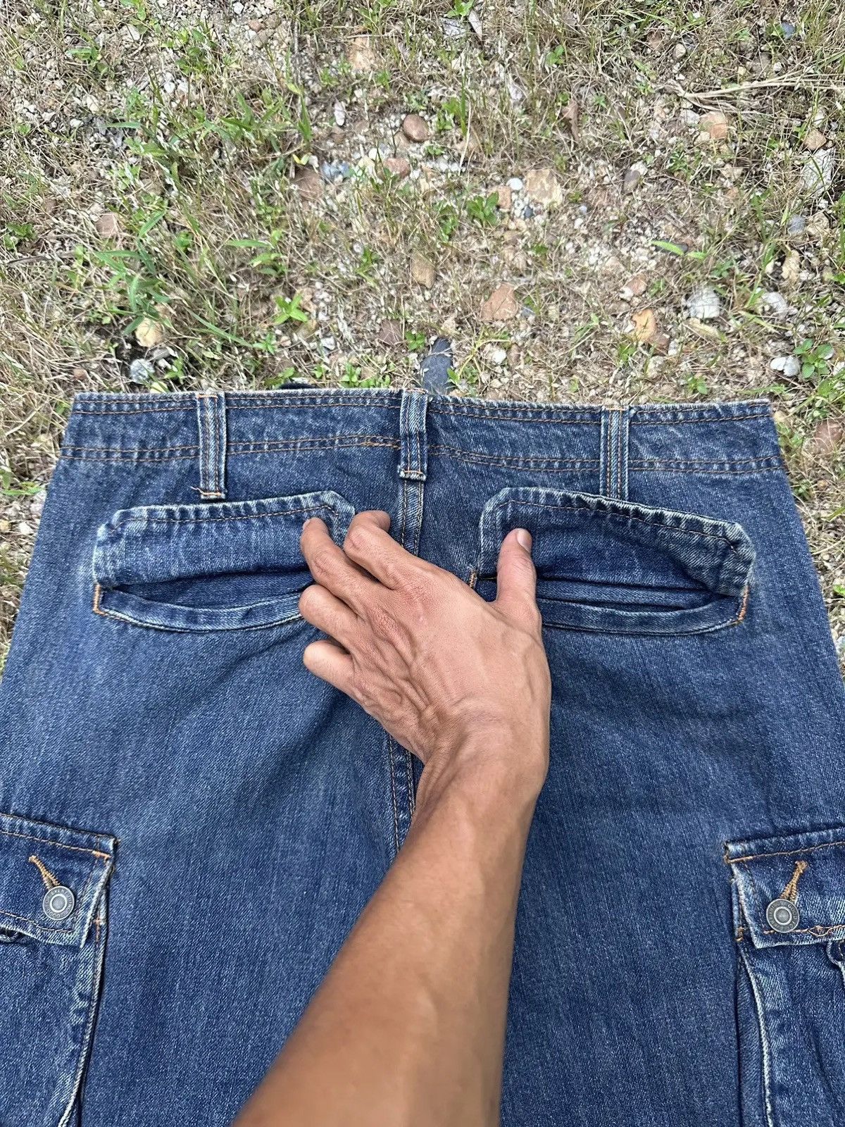 If Six Was Nine W30 L31 🔥VINTAGE JUNGLE STORM JAPAN ZIPPER LEGS DENIM CARGO Size US 30 / EU 46 - 13 Thumbnail