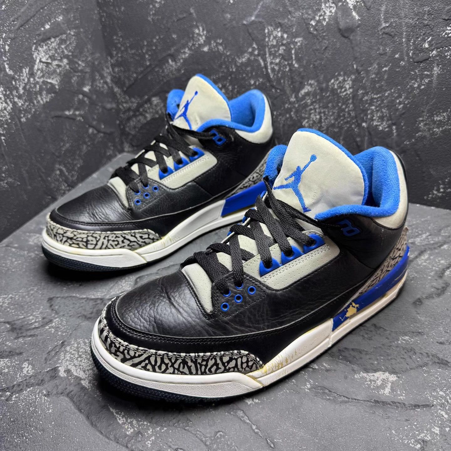 Nike Air Jordan 3 Black & Blue Cement (2013) Q10 Size US 8.5 / EU 41-42 - 1 Thumbnail