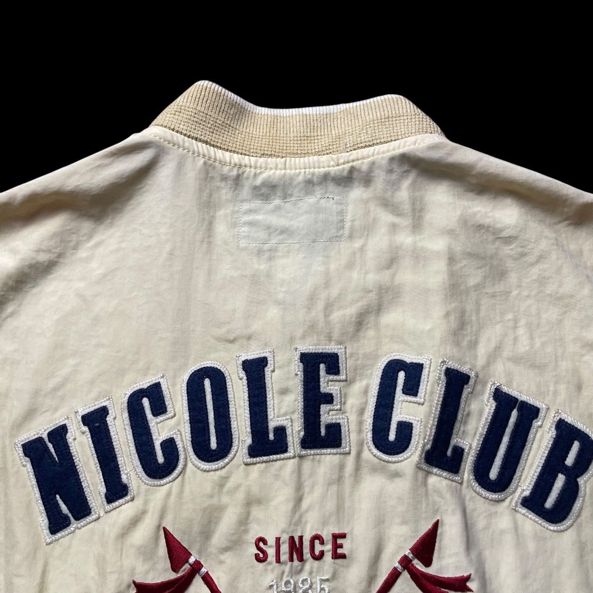 Nicole Club × Vintage 🇯🇵 VINTAGE NICOLE CLUB EMBROIDERED SPELL OUT BOMBER JACKET Size US XL / EU 56 / 4 - 10 Thumbnail