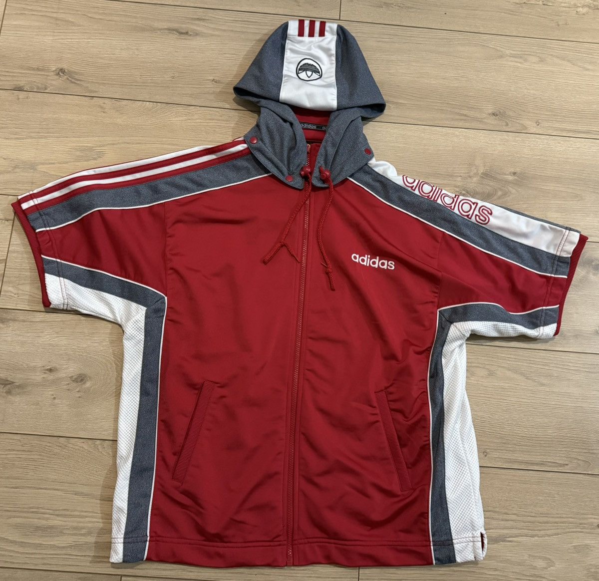 Adidas Vintage Adidas Tracksuit Top with Detachable Hoodie (Small) Size US S / EU 44-46 / 1 - 1 Thumbnail