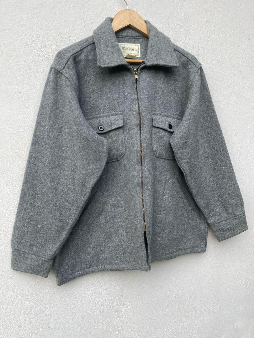 Vintage Melton Wool Zipper Jacket Size US L / EU 52-54 / 3 - 4 Thumbnail