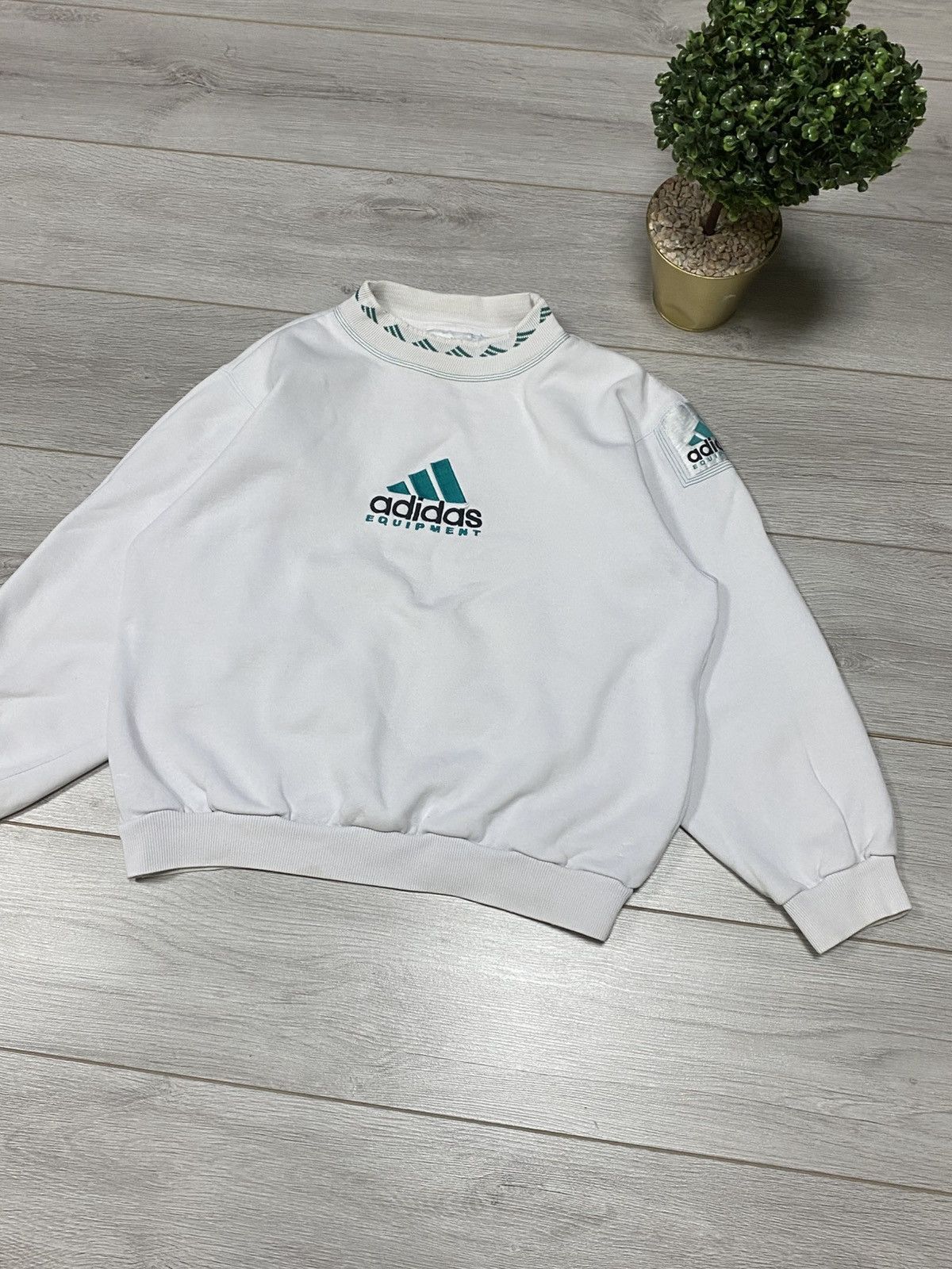 Adidas Adidas Equipment 90s monogram vintage sweatshirt big logo Size US M / EU 48-50 / 2 - 2 Thumbnail