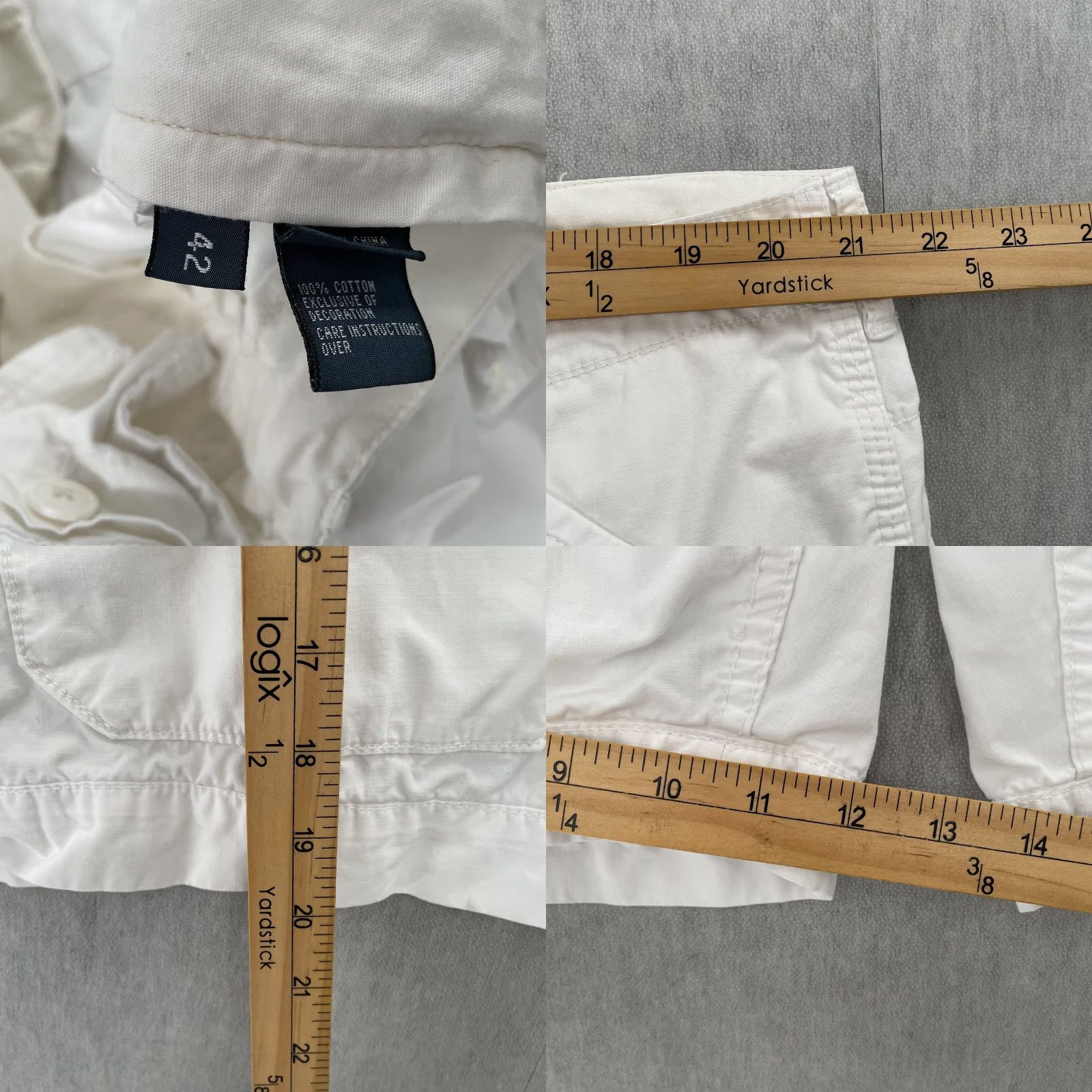 Polo Ralph Lauren VINTAGE Polo Ralph Lauren Cargo Shorts Men Size 42 White Cotton Casual Vintage Size US XL / EU 56 / 4 - 8 Thumbnail