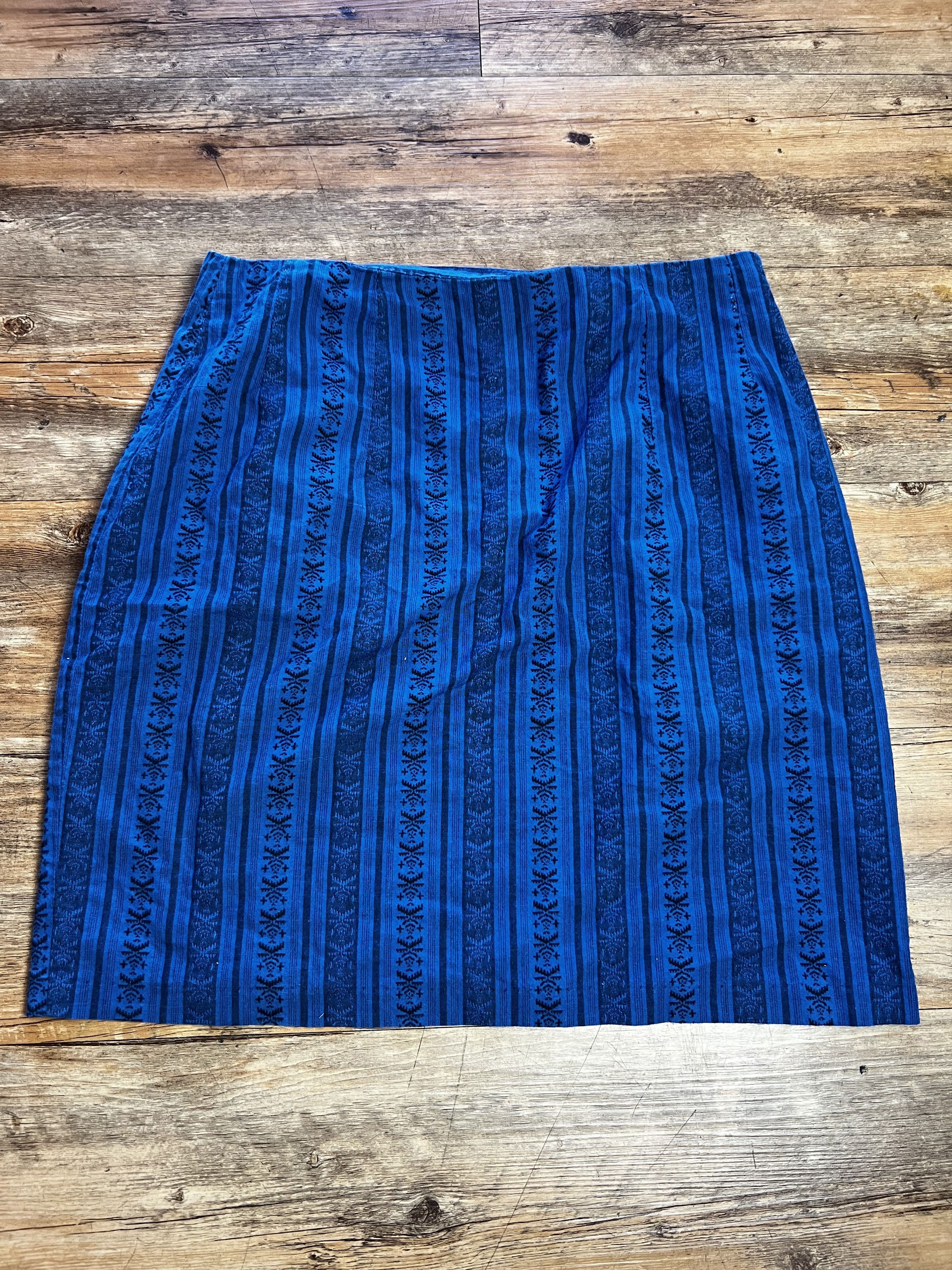 Vintage Vintage Blue Allison Tracy Skirt Size 28" / US 6 / IT 42 - 8 Thumbnail