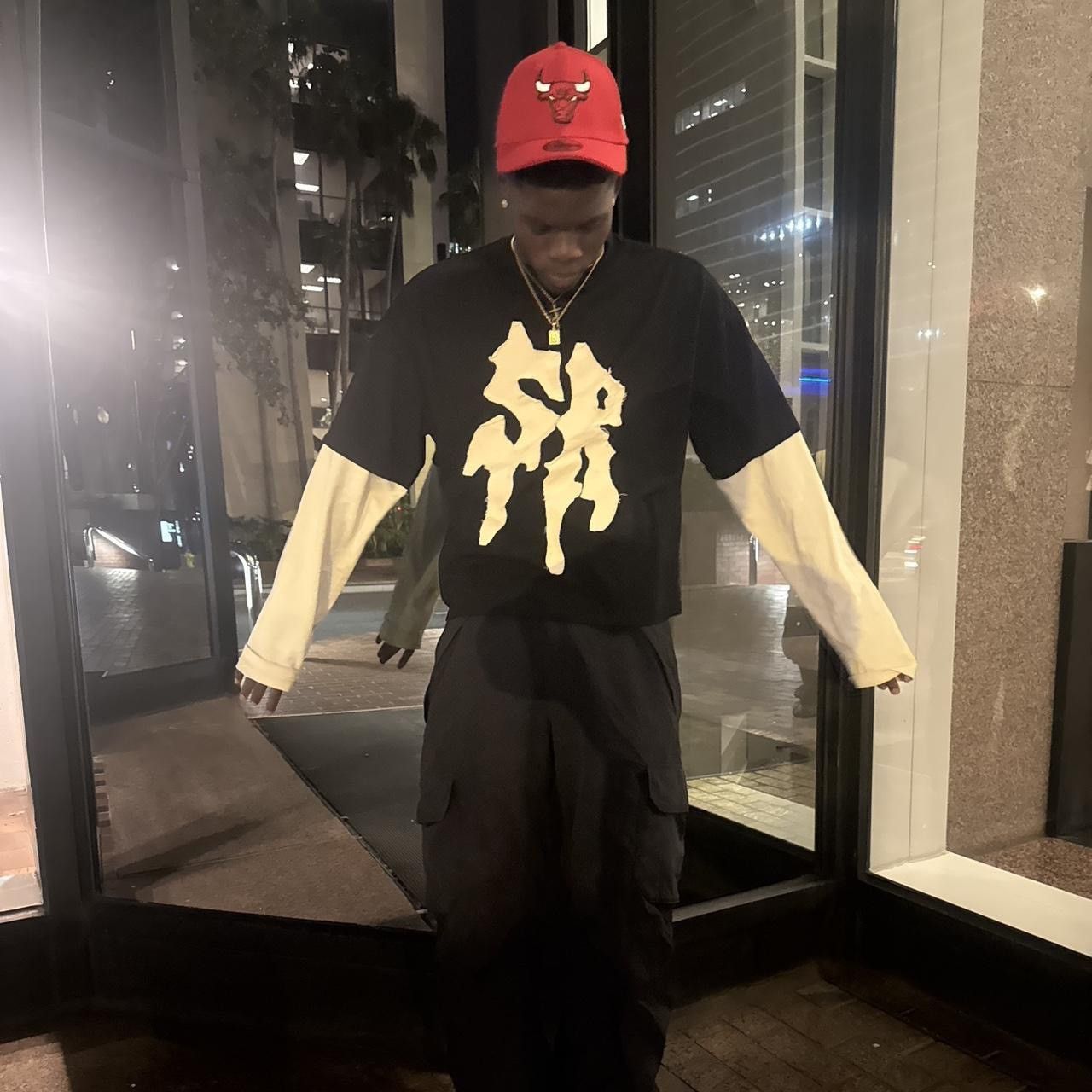 Other Black and cream cotton streetwear long sleeve Size US XL / EU 56 / 4 - 4 Thumbnail