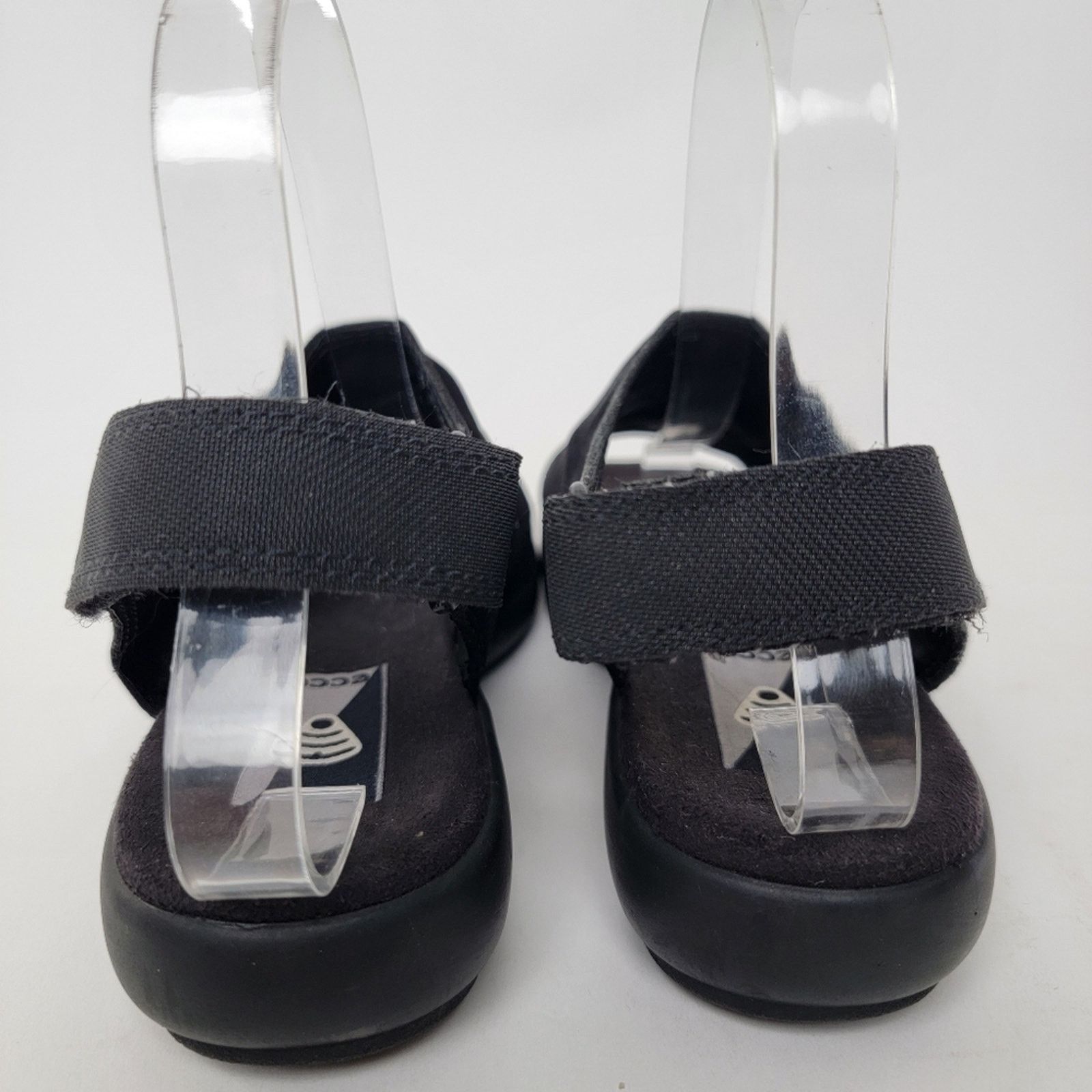 Ecco Ecco Black Suede Peep Toe Sandals - 6 Size US 6 / IT 36 - 7 Thumbnail