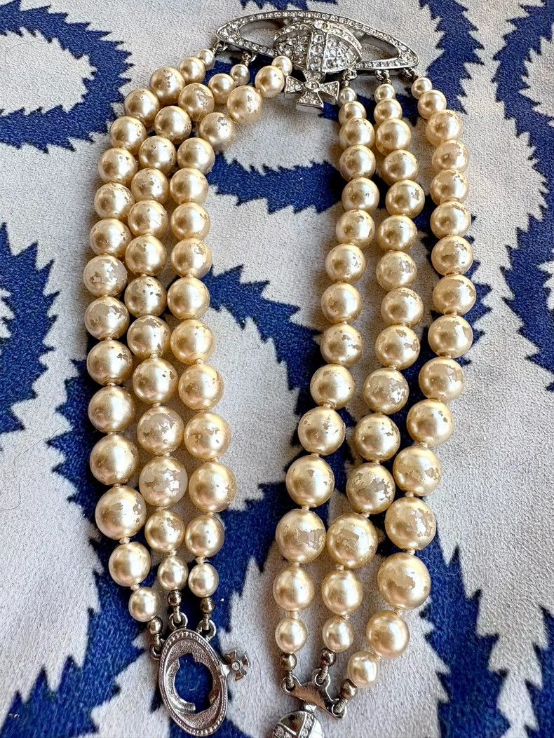 Vivienne Westwood Vivienne Westwood Vintage Three Layer Pearl Necklace Size ONE SIZE - 8 Thumbnail