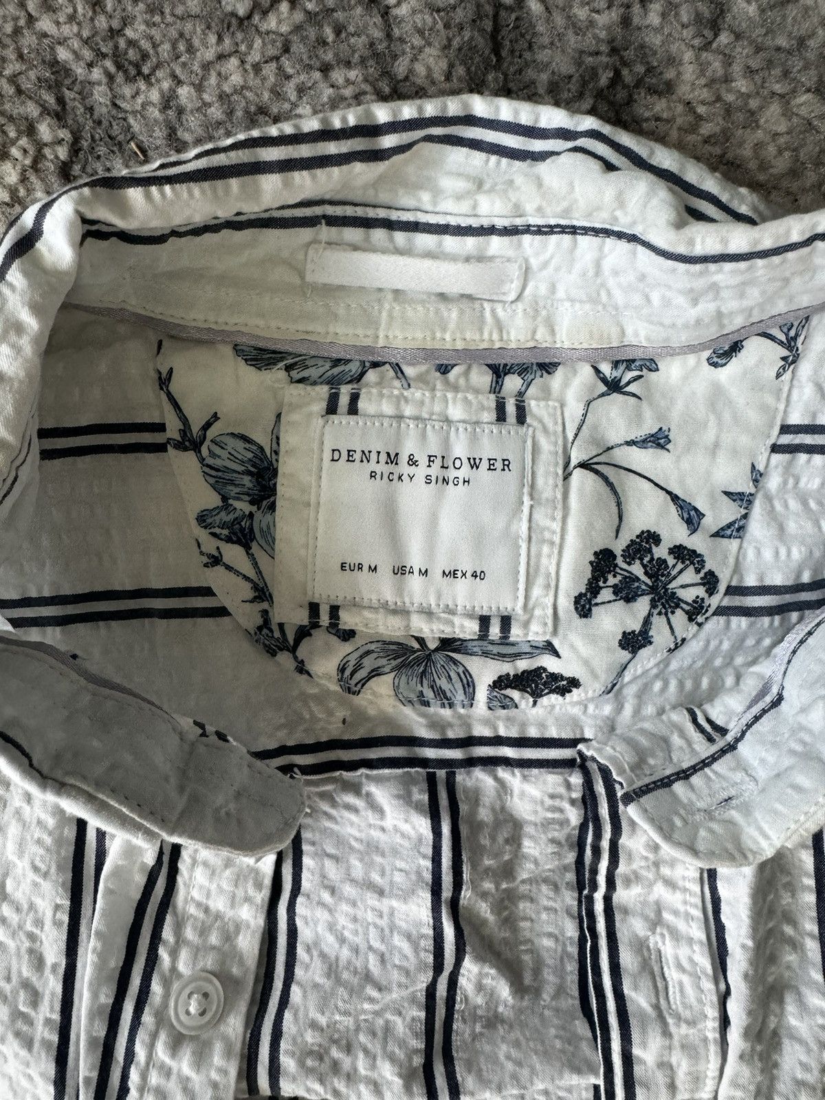 L.L. Bean × Vintage White and blue striped shirt (M) Size US M / EU 48-50 / 2 - 3 Thumbnail